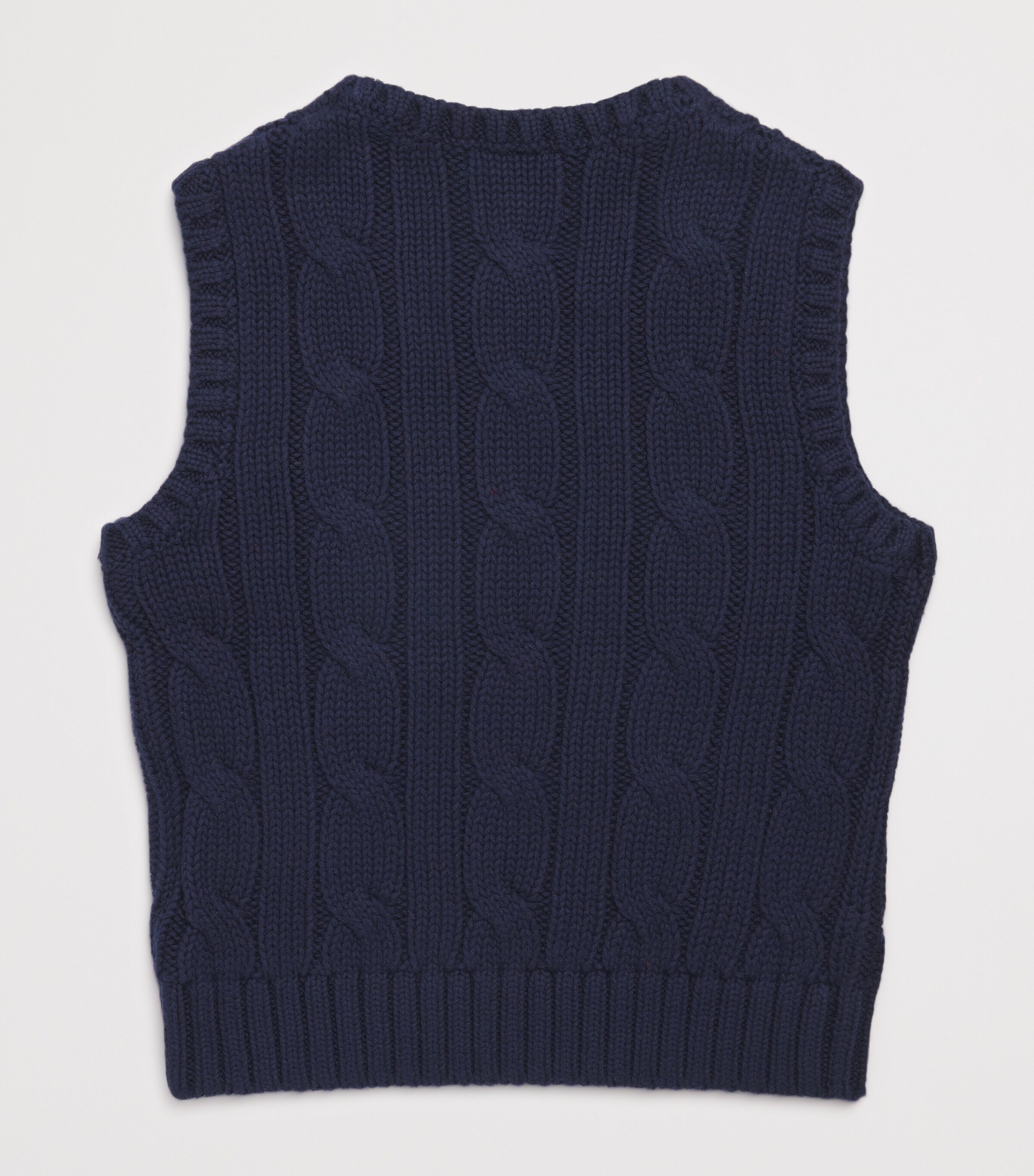 Ralph Lauren Kids Cable-Knit Sweater Vest (7-14 Years) Navy Image 2
