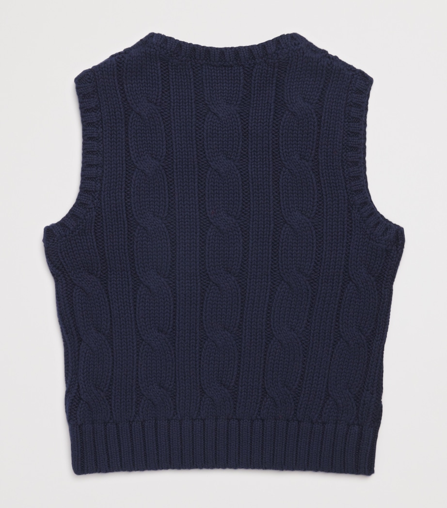 Cable-Knit Sweater Vest (7-14 Years) NAVY Image 2
