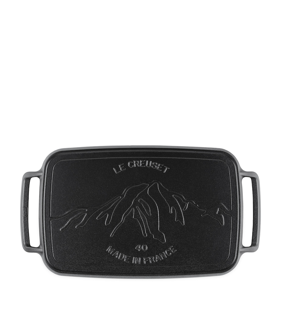 Cast Iron Rectangular BBQ Griddle (40cm) SATIN BLACK Image 4