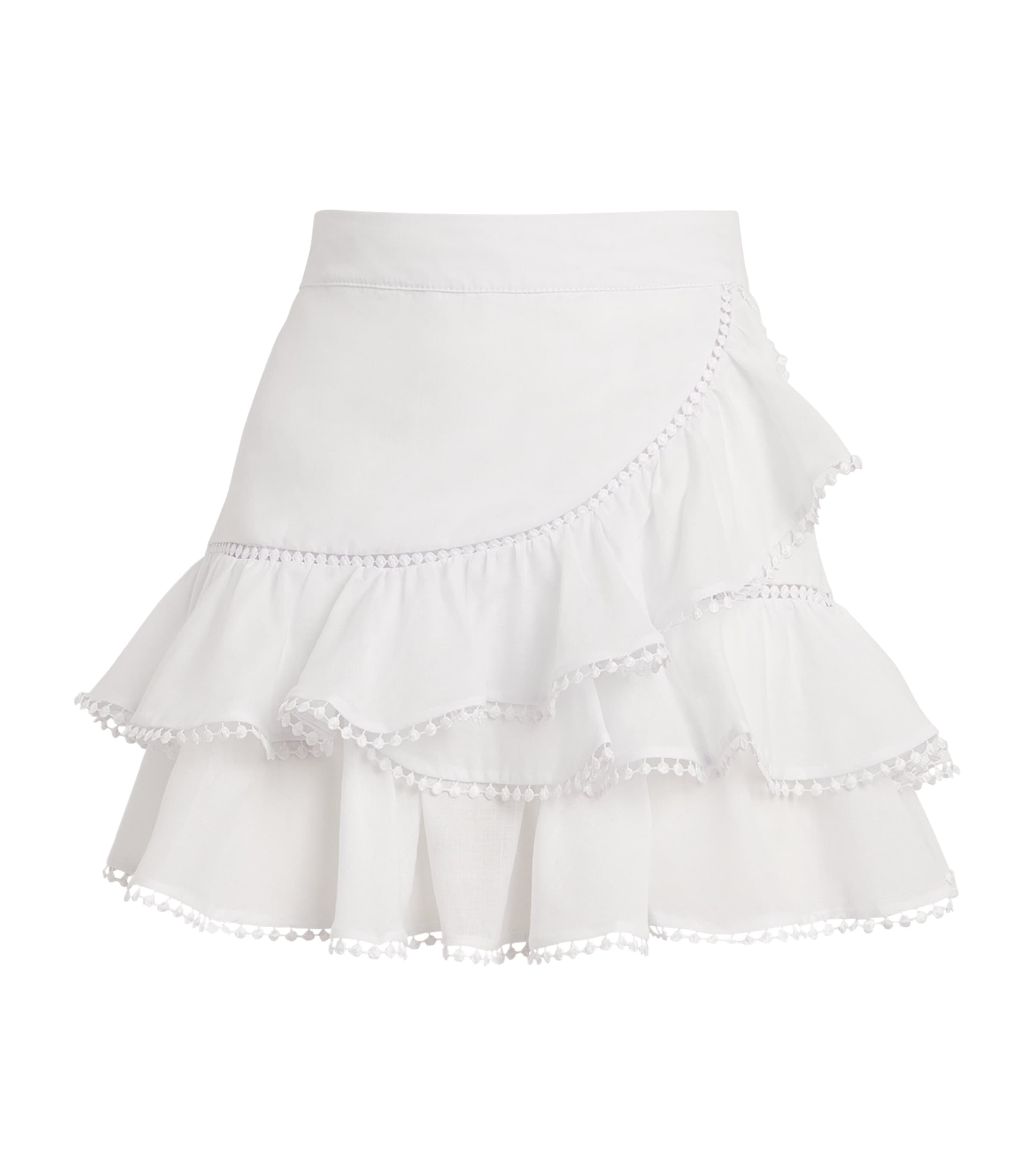 CHARO RUIZ RUFFLE-TRIM FERA MINI SKIRT 