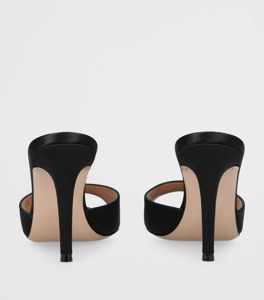 Satin Elle Mules 85 BLACK Image 2