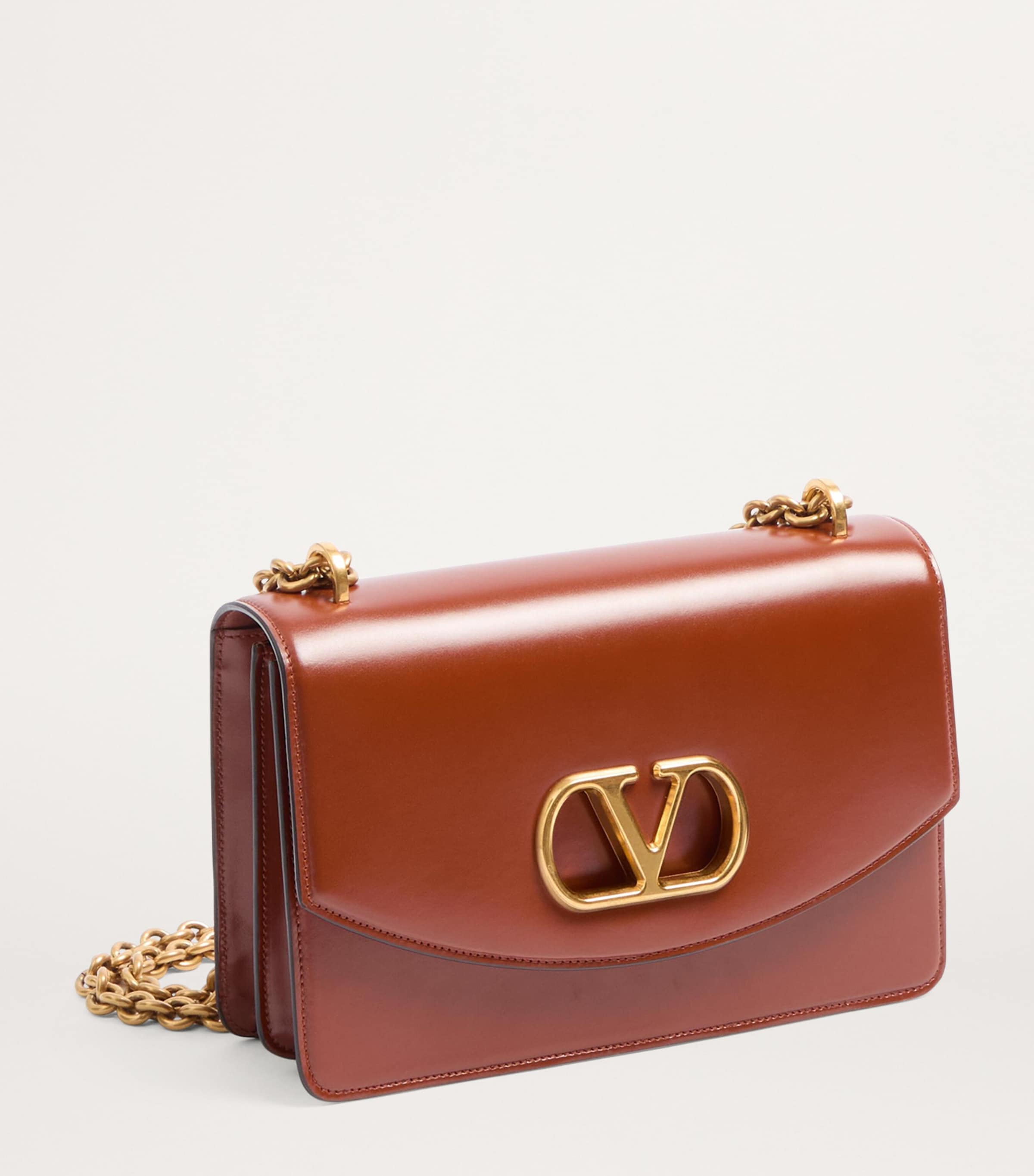 Valentino Garavani Calf Leather Vain Shoulder Bag Wuc Image 4