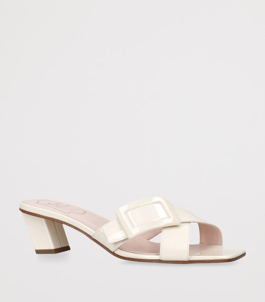 Roger Vivier Leather Belle Vivier Mules 45 Bone Image 3