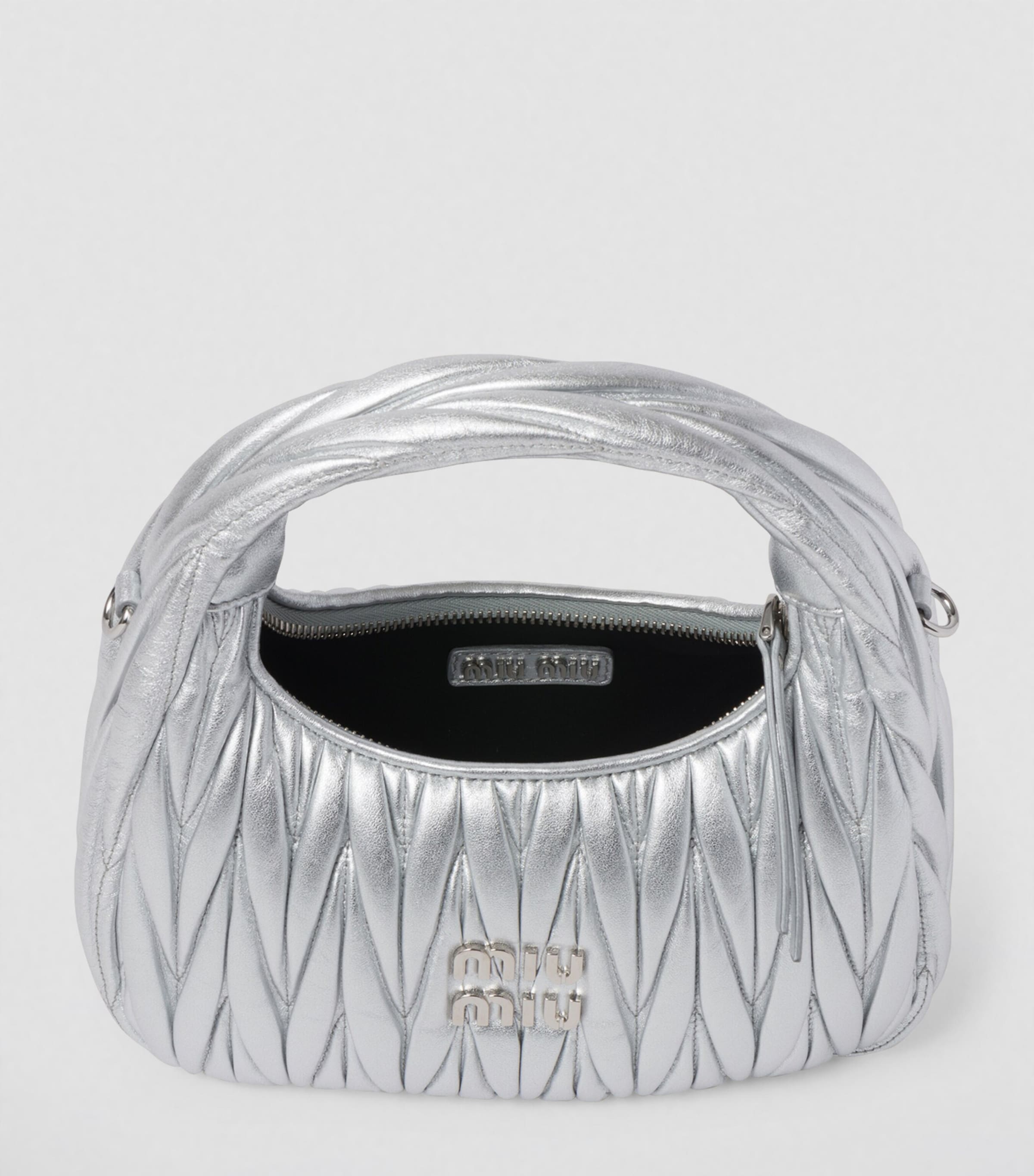 Small Matelassé Leather Wander Top-Handle Bag F0118 Image 2