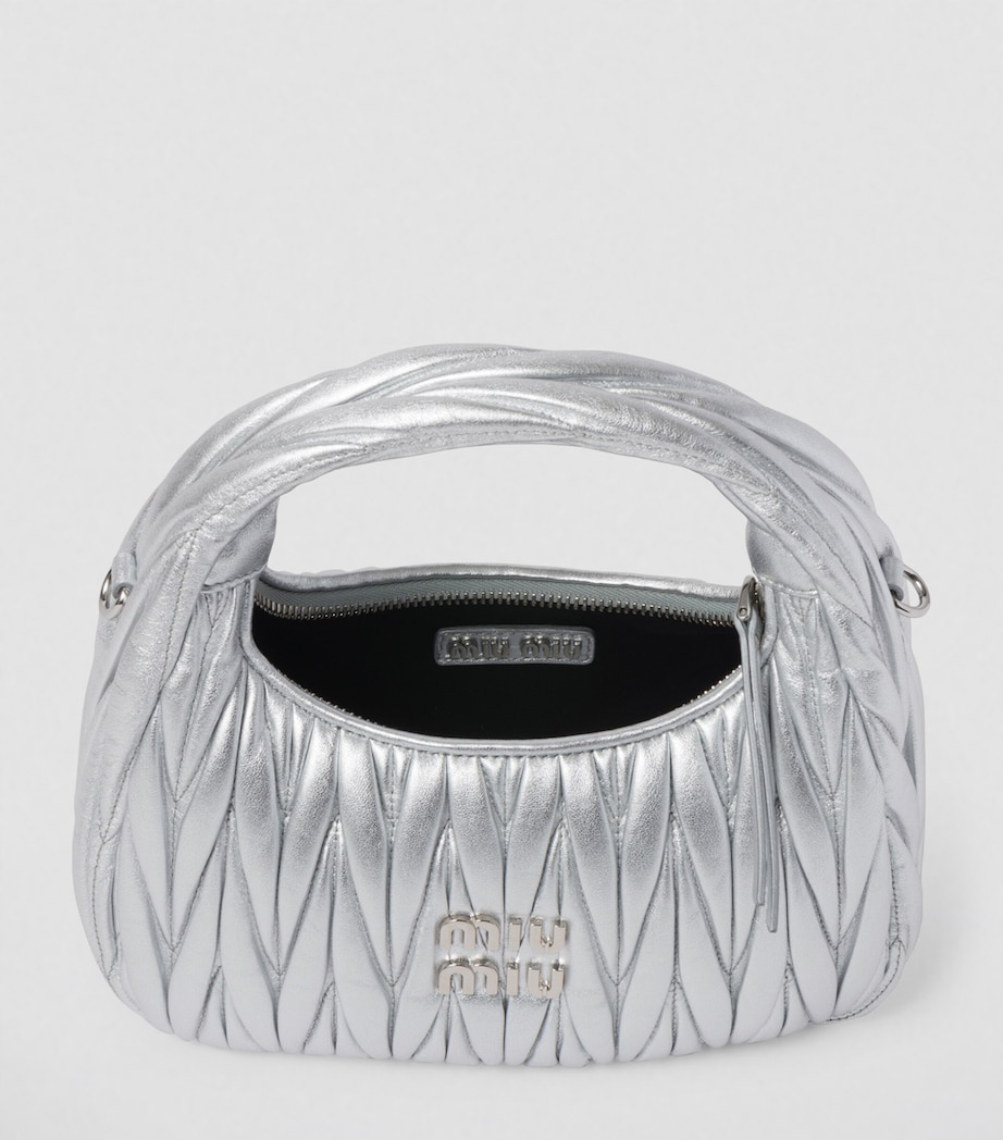 Small Matelassé Leather Wander Top-Handle Bag F0118 Image 2