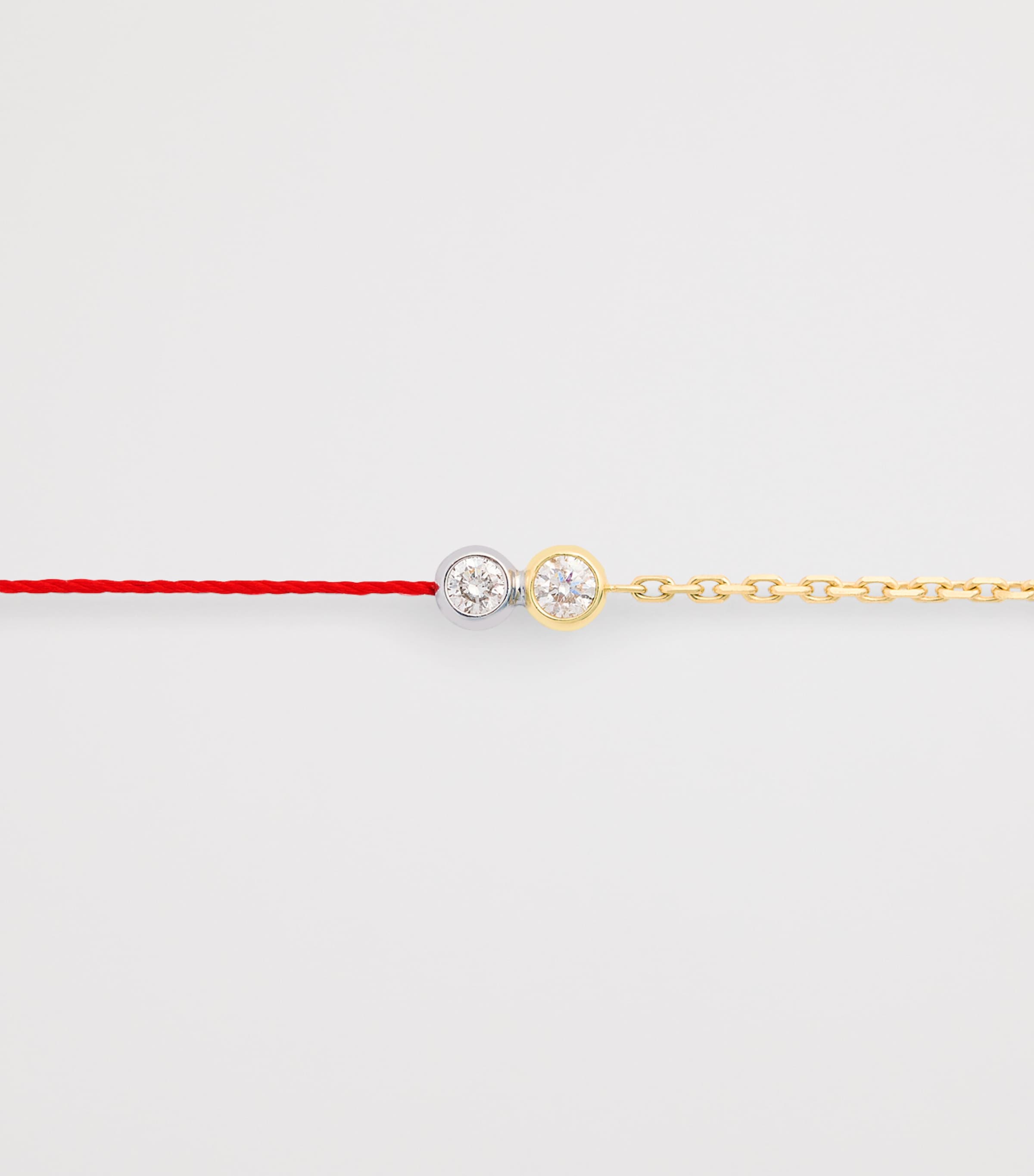 20th Anniversary Two-Tone Gold and Diamond Half-Thread Bracelet GOLD Image 3