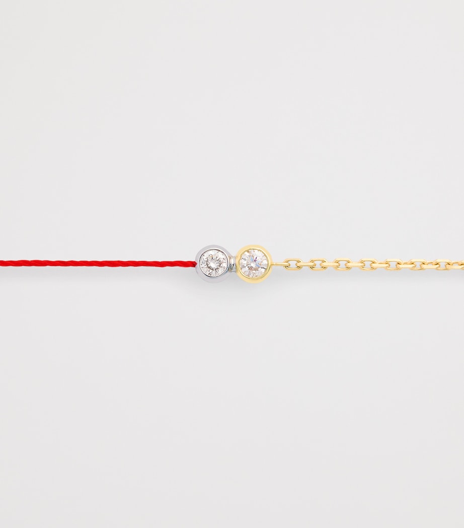 20th Anniversary Two-Tone Gold and Diamond Half-Thread Bracelet GOLD Image 3