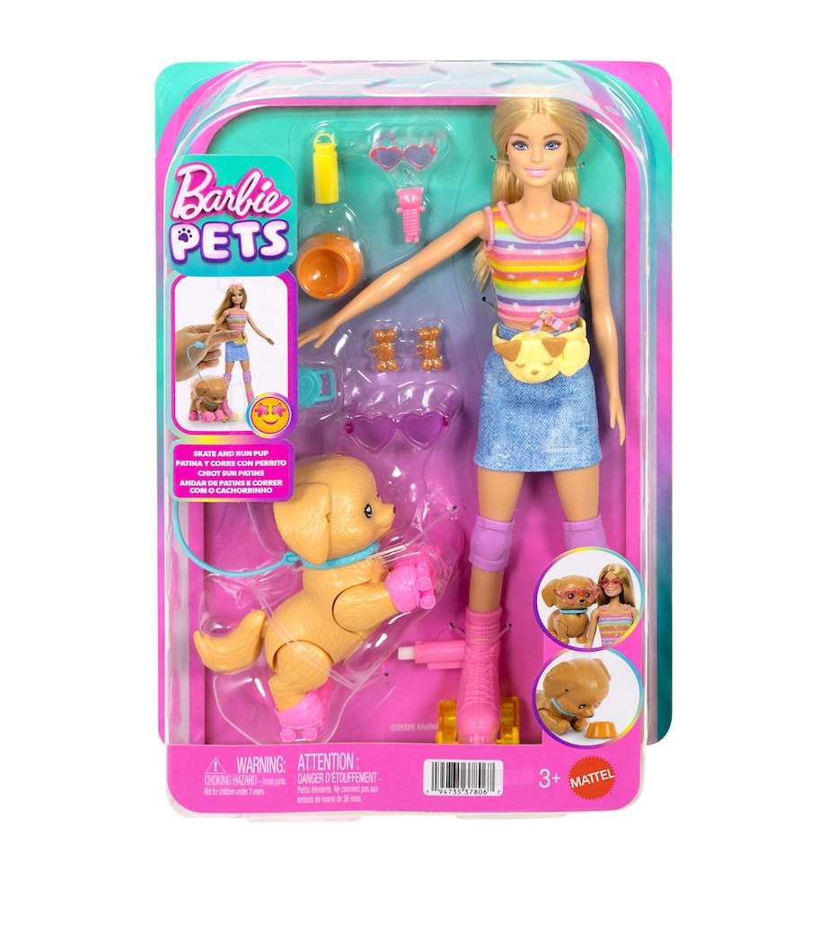 Barbie Barbie Skate and Run Pup Doll Set Image 1