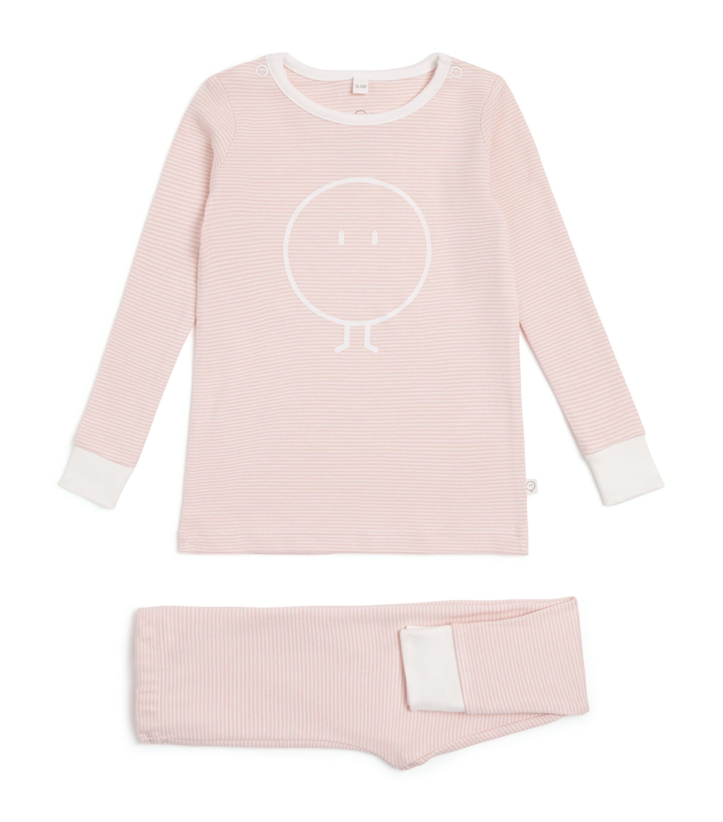 Bamboo-Blend Snoozy Pyjama Set (12-24 Months) BLUSH STRIPE Image 1