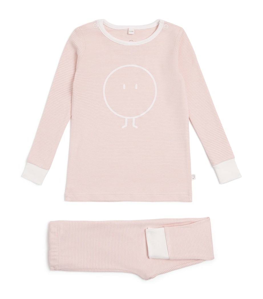 Bamboo-Blend Snoozy Pyjama Set (12-24 Months) BLUSH STRIPE Image 1
