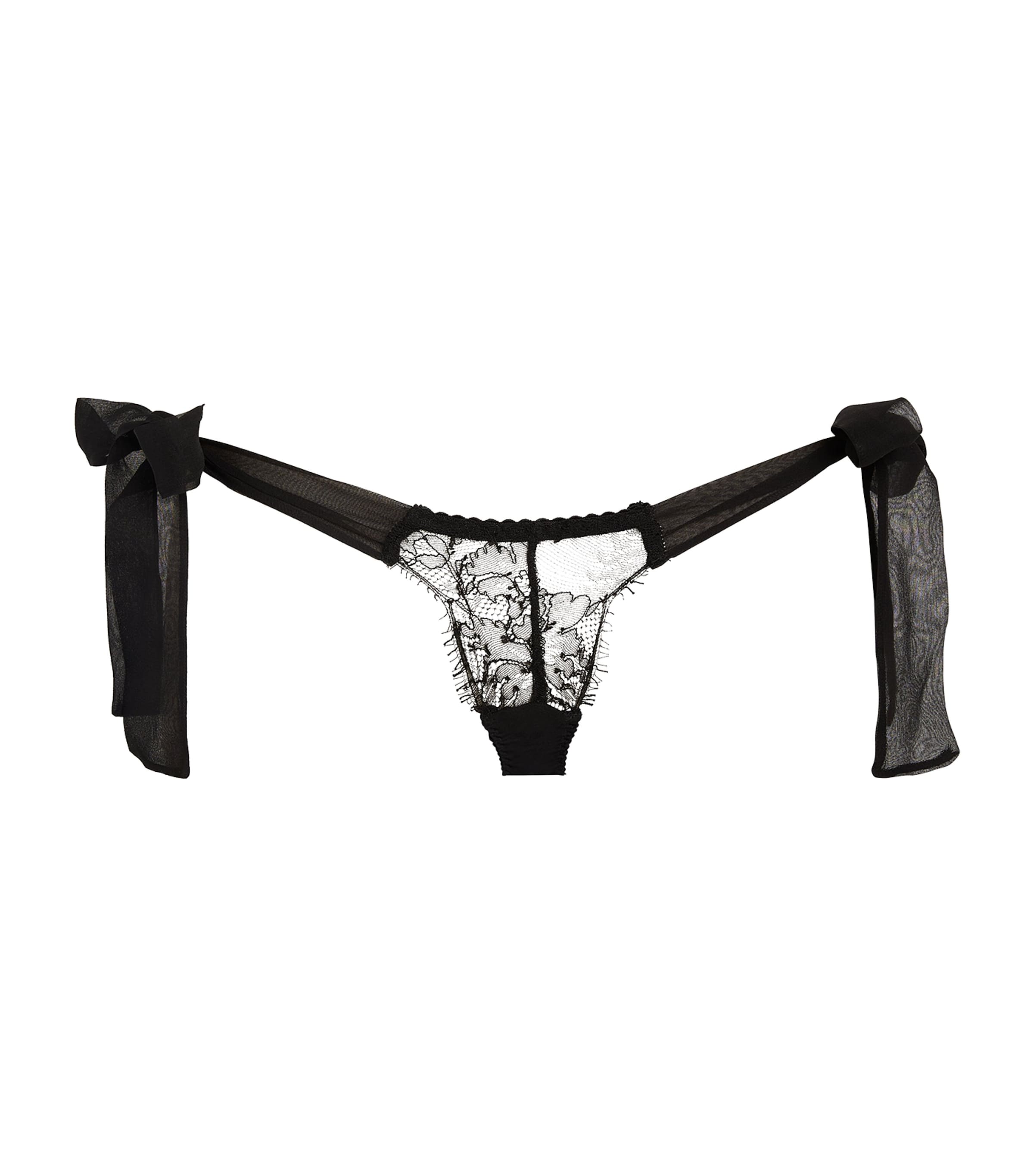 Gilda & Pearl Side-tie Ava Briefs In Black