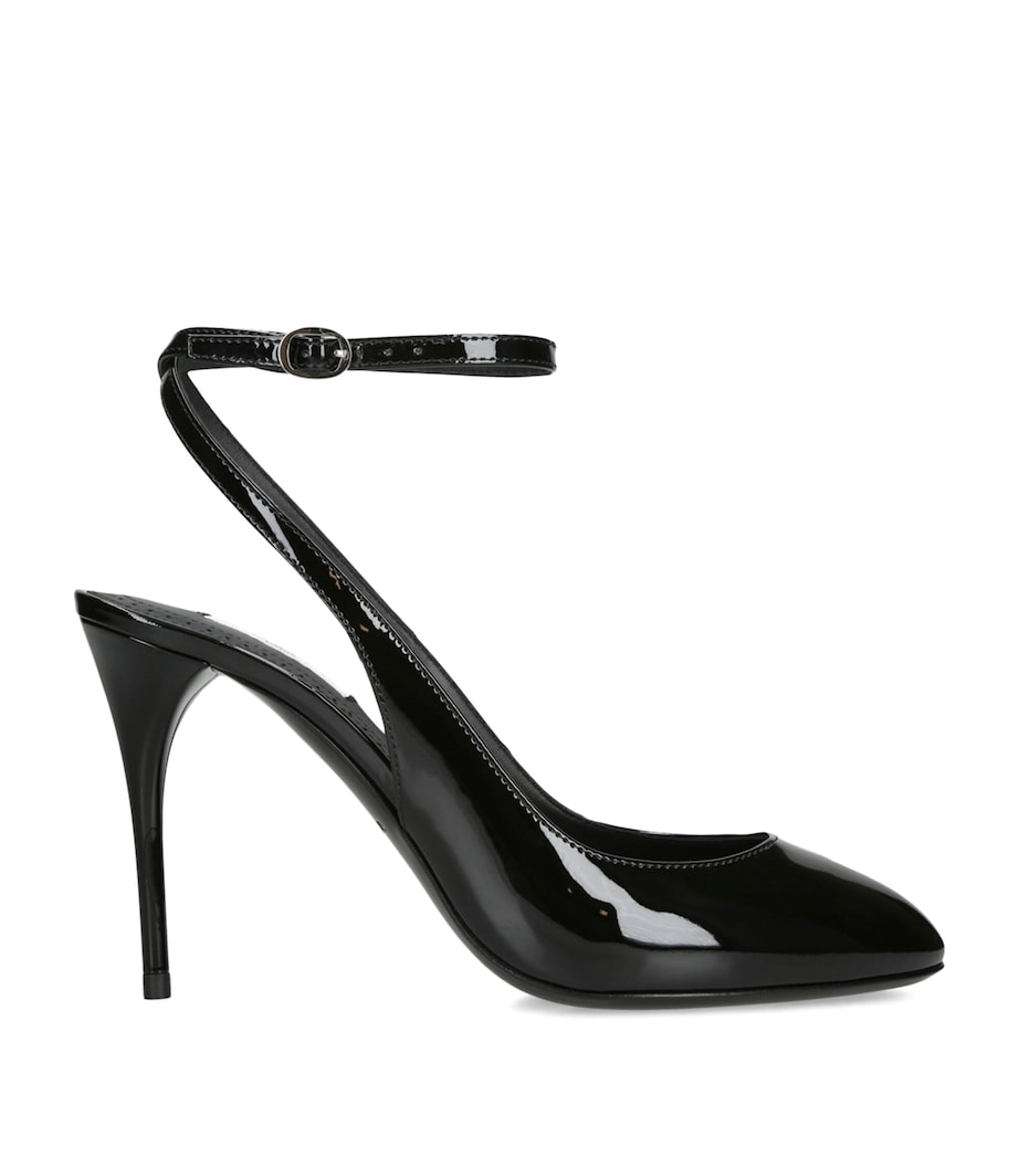 Patent Leather Slingback Pumps 90 BLACK Image 1