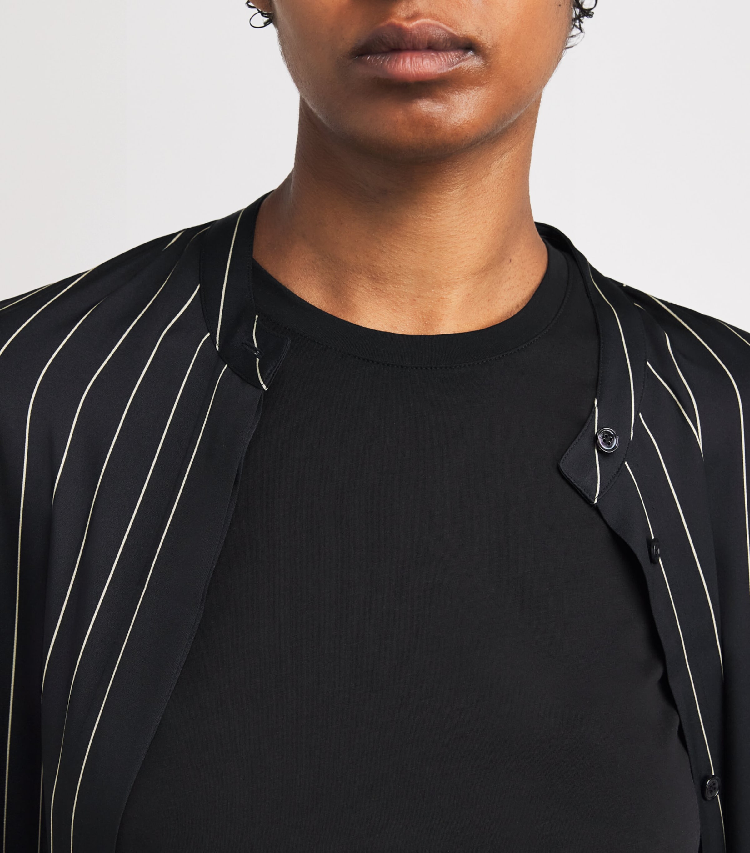 Cotton-Silk T-Shirt BLACK Image 6