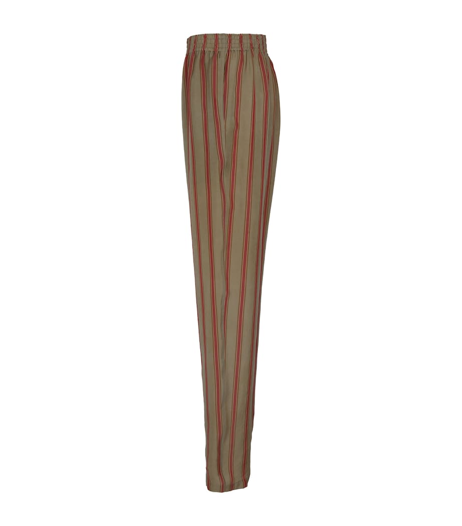 Saint Laurent Mens Stripe Wide-Leg Trousers Image 3