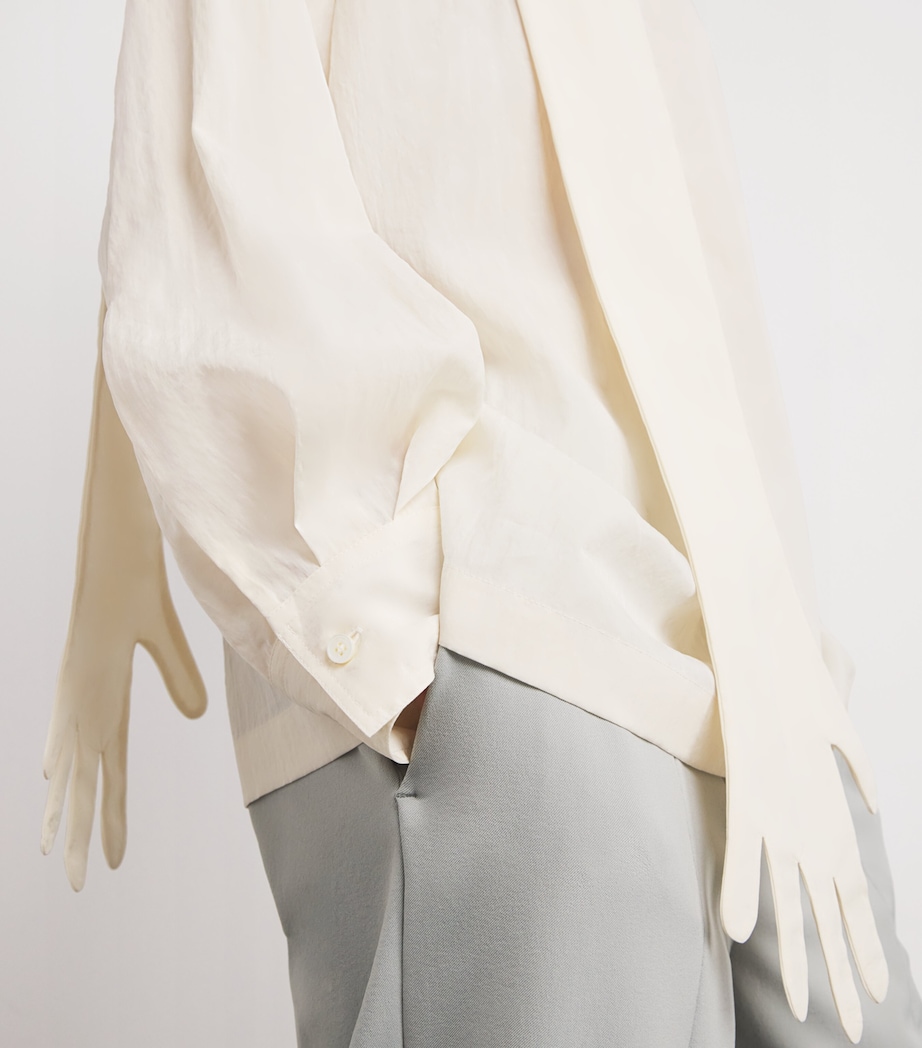 Glove Scarf Blouse 03-ECRU Image 6