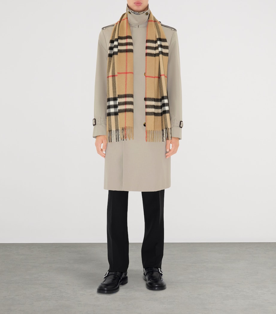 Cashmere Check Scarf ARCHIVE BEIGE Image 3