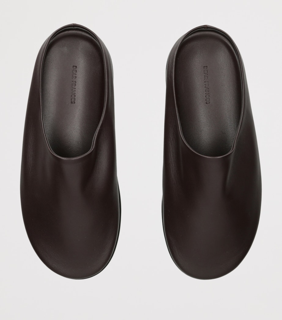 Dear Frances Leather Vico Clogs Dark Brown Image 4