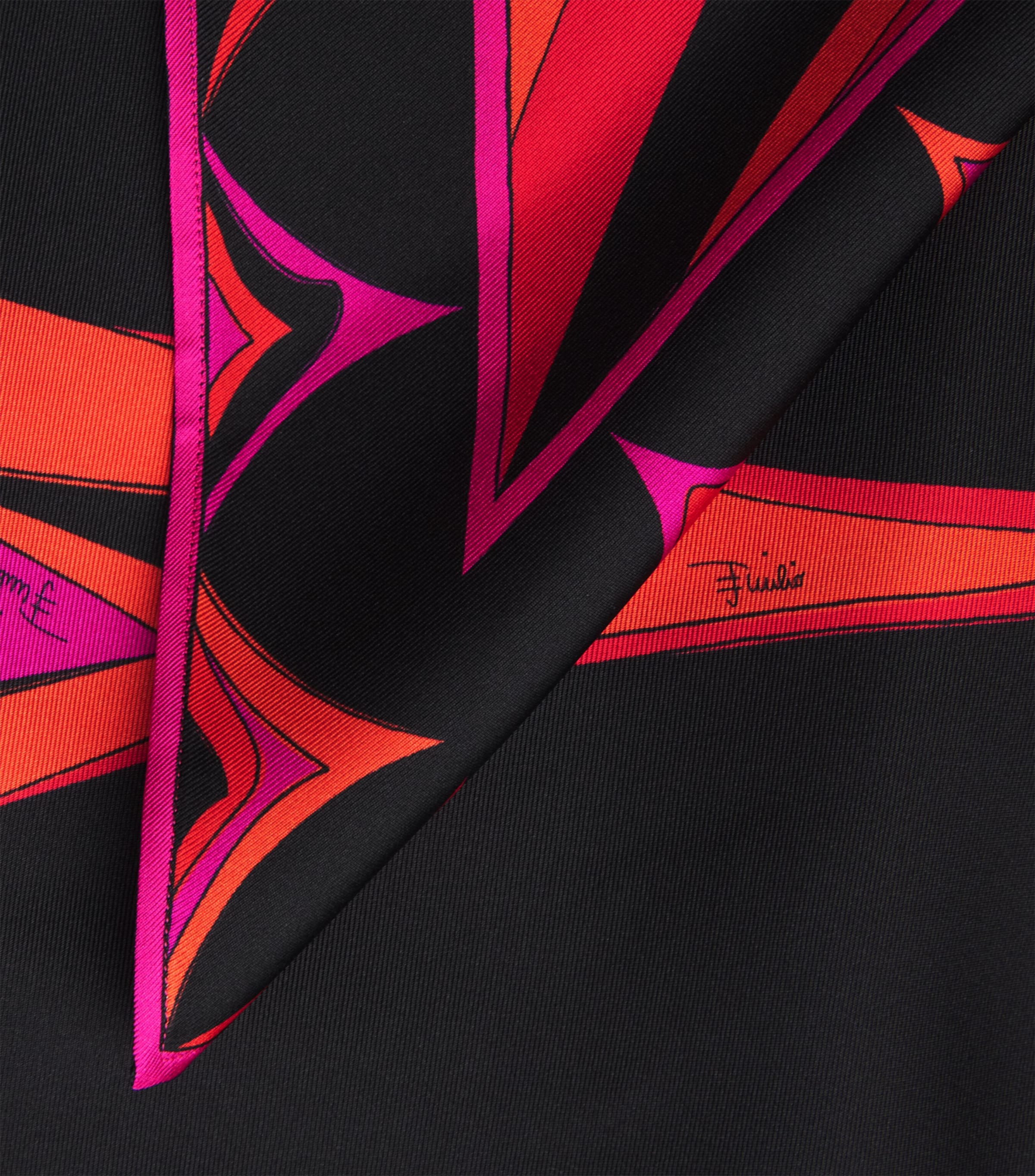 PUCCI Womens Silk Fari Kaftan Top Fuchsia Image 6