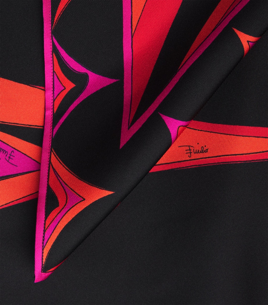 PUCCI Womens Silk Fari Kaftan Top Fuchsia Image 6