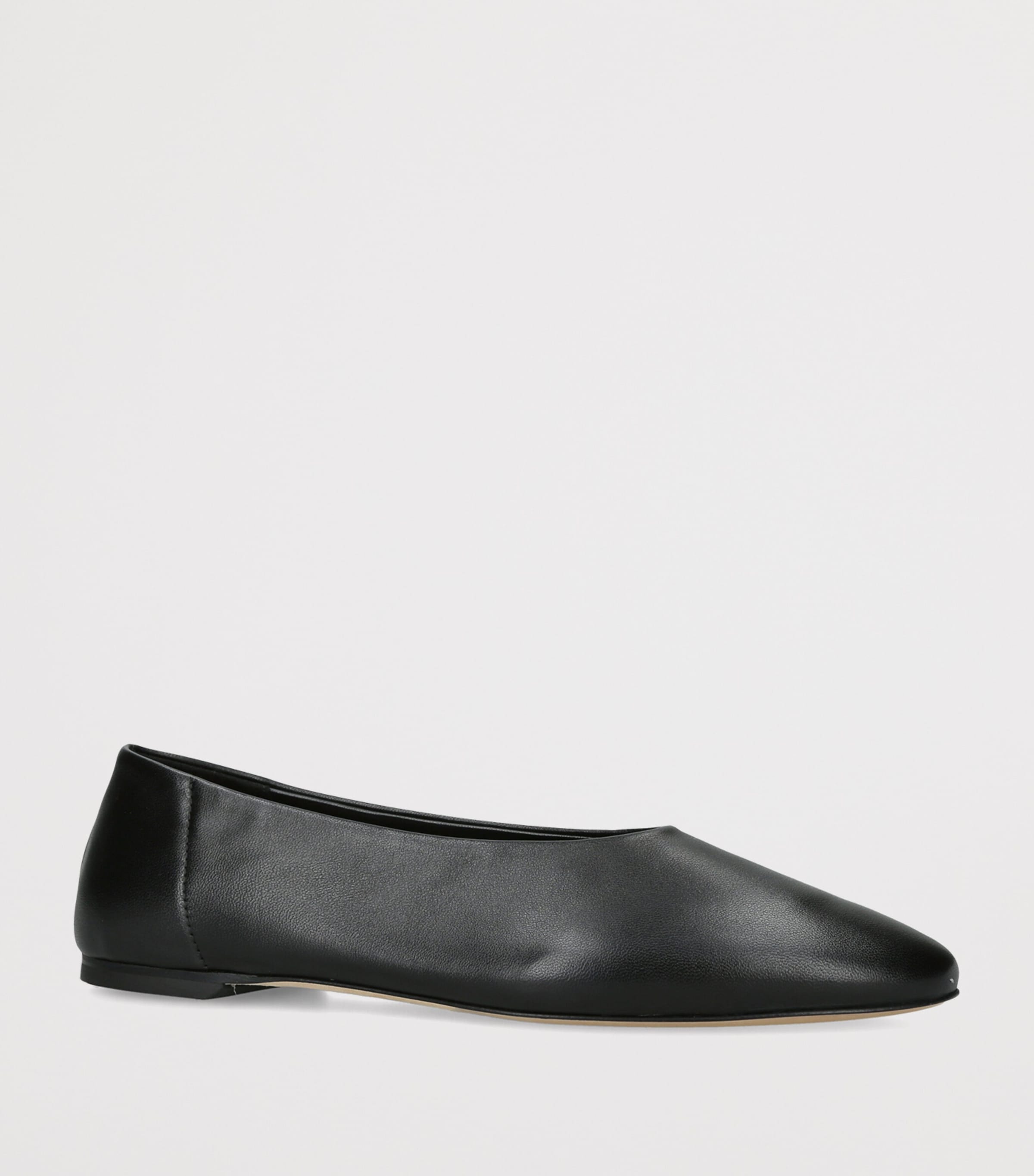 Toteme Leather Slip Ballet Flats Black Image 2
