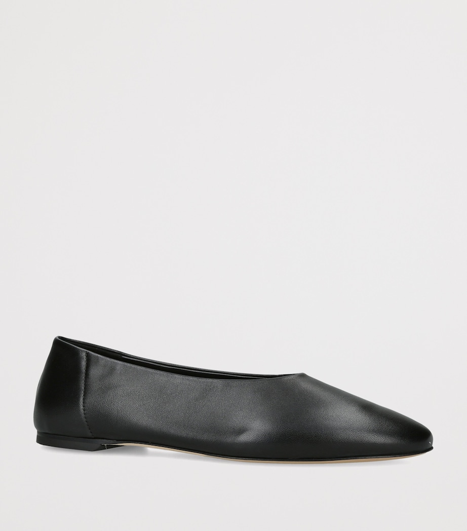 Toteme Leather Slip Ballet Flats Black Image 2