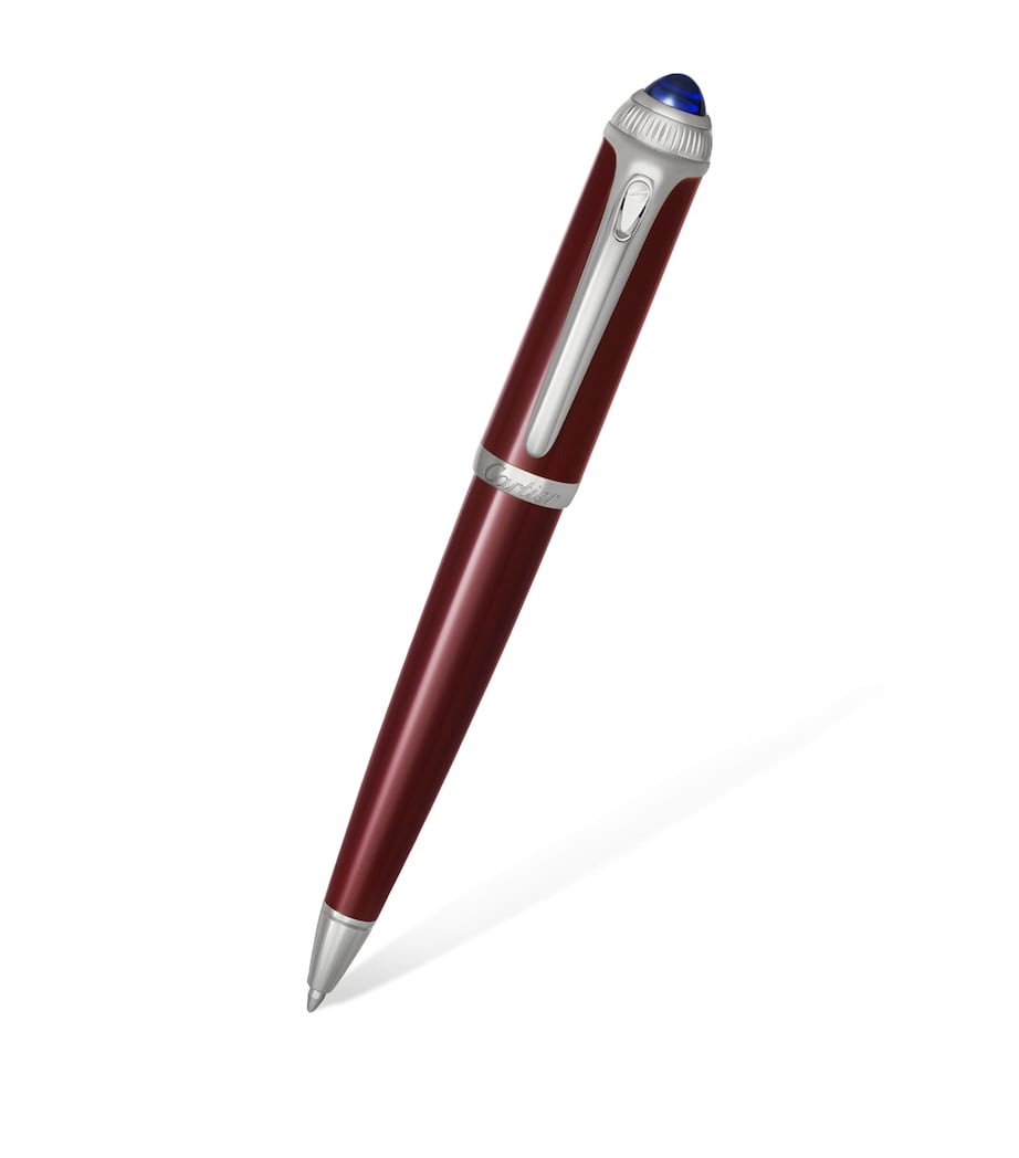 R de Cartier Ballpoint Pen BURGUNDY & SILVER Image 2