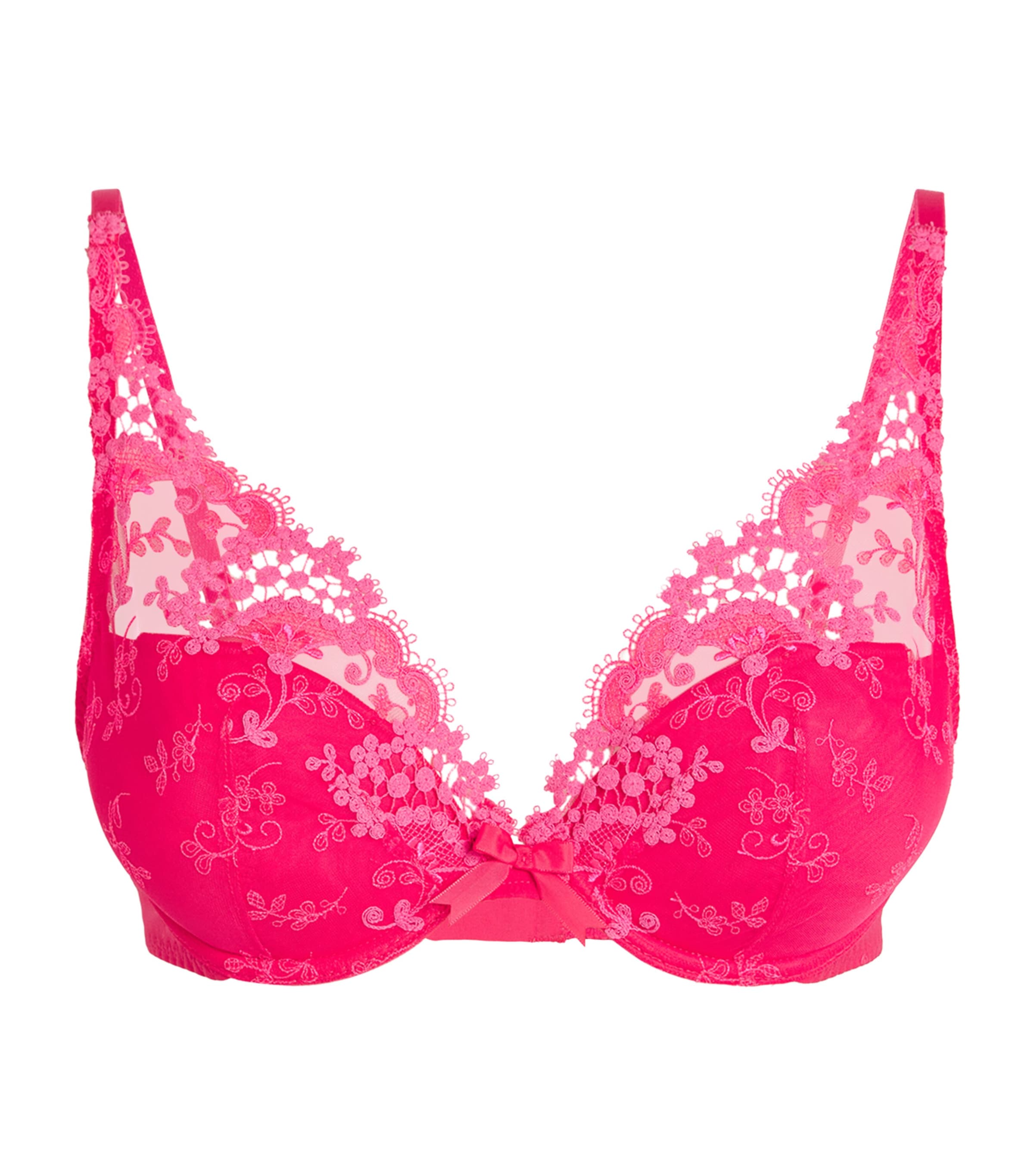 Simone Perele Wish Plunge Bra in Fabulous Pink