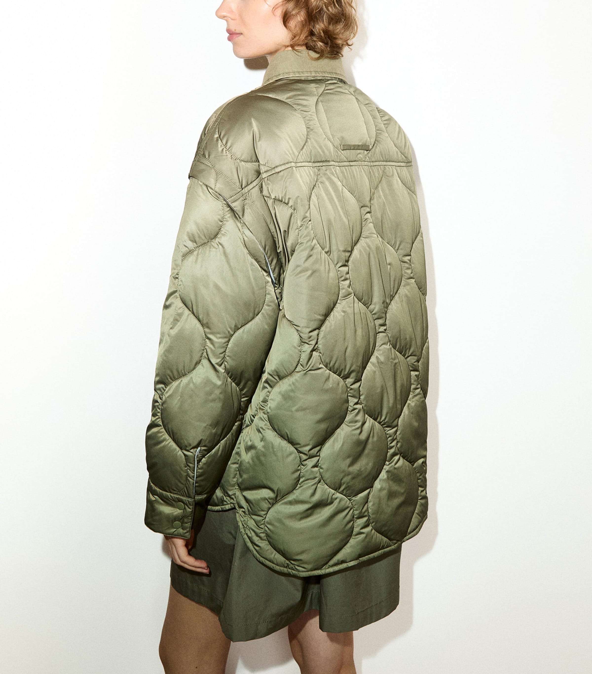 MAX&Co. Womens Quilted Field Jacket Kaki Image 3