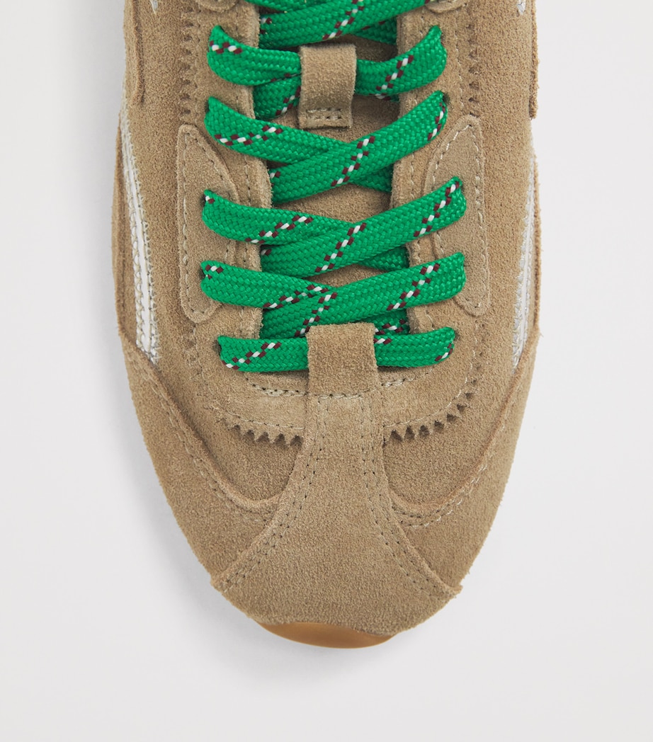 Sandro Paris Suede Light Wave Sneakers Beige Image 6