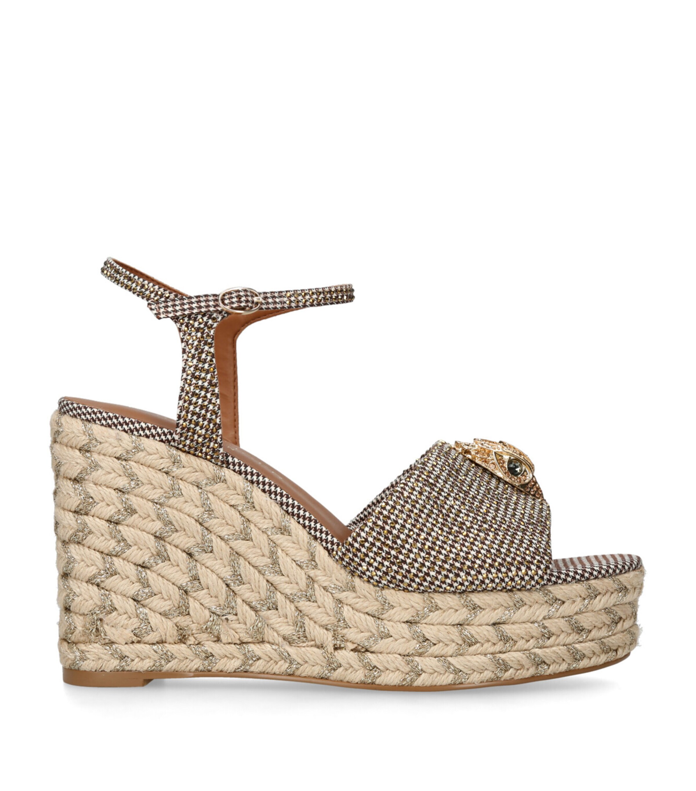 Kurt Geiger London Kensington Wedge Sandals 105 Beige Image 3