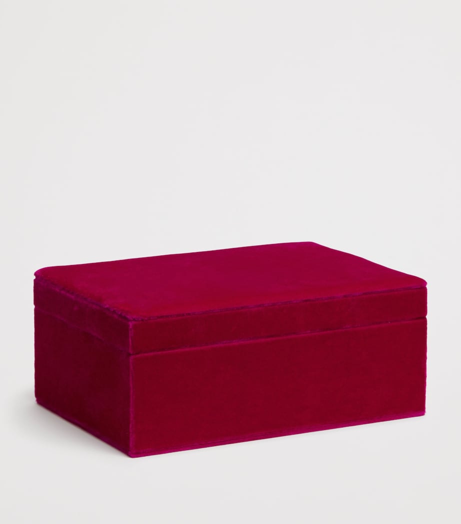 Velvet Silk Tresor Grande Jewellery Box RED Image 2
