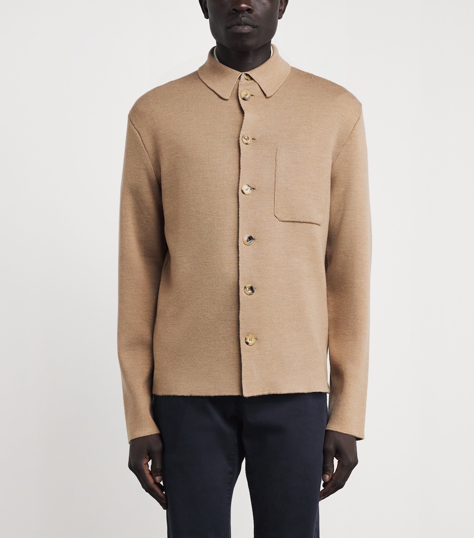 Wool-Blend Cardigan E24 ALMOND BROWN Image 4