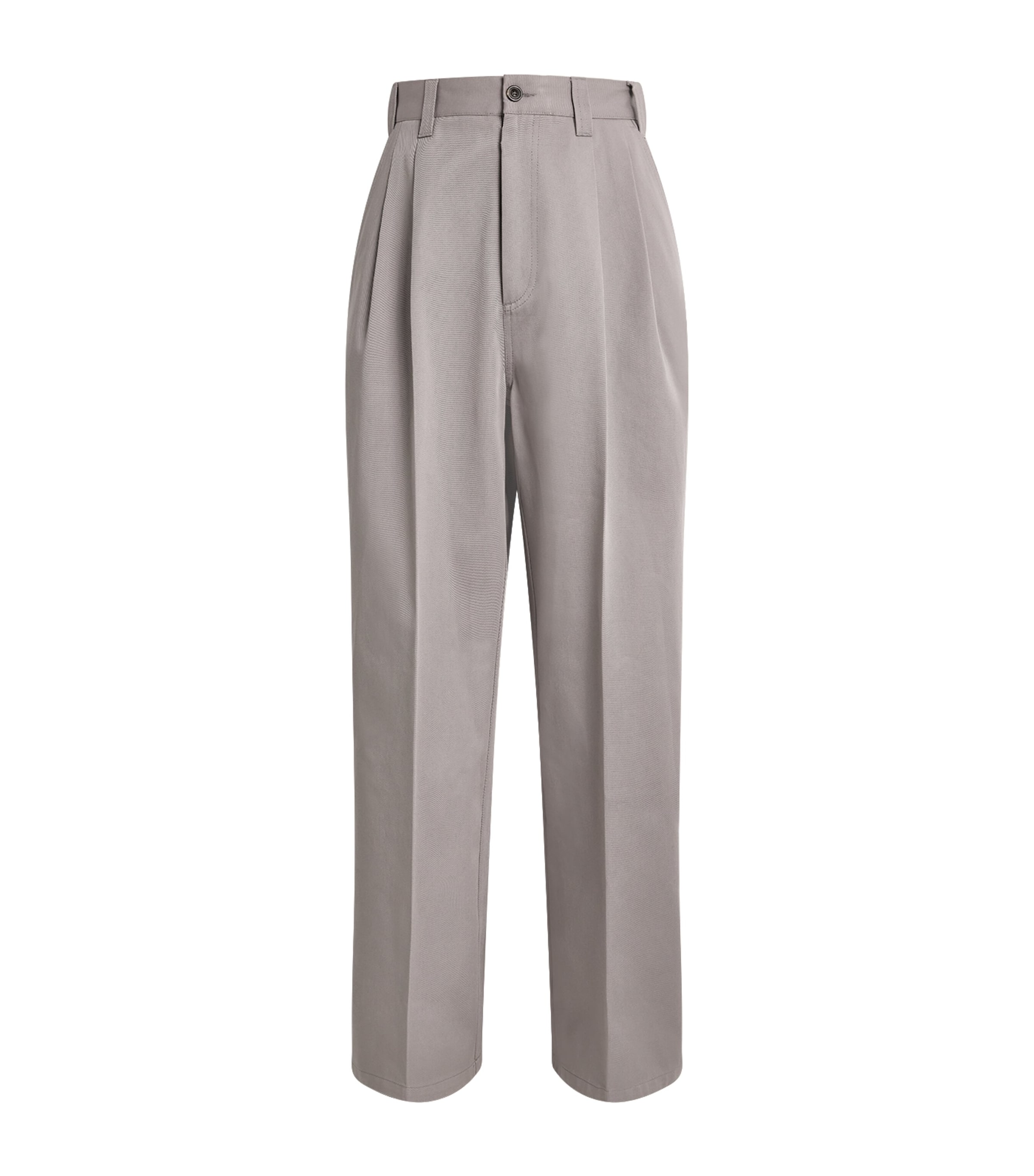 Cotton Gabardine Pleated Trousers 816 Image 1