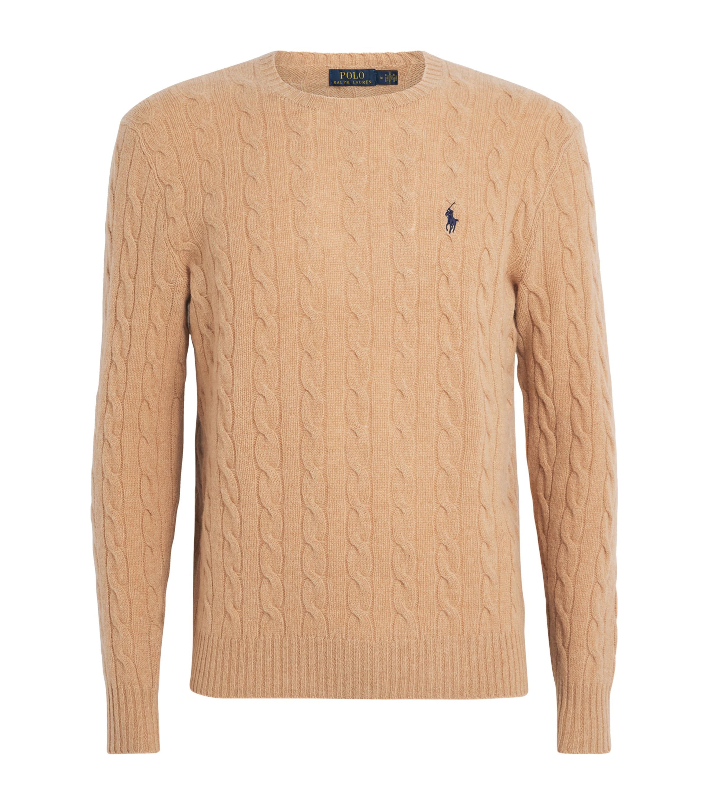 Polo Ralph Lauren Wool-cashmere Cable Knit Sweater In Brown