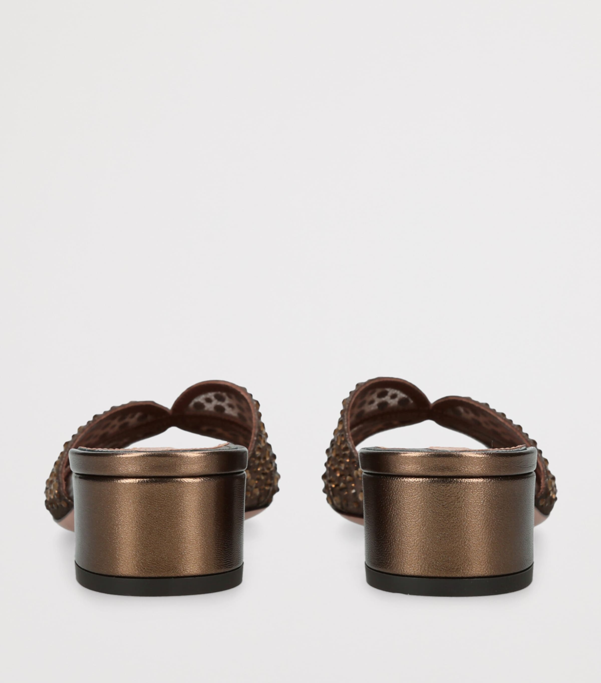 Aquazzura Crystal Love Mules 35 Dark Brown Image 2
