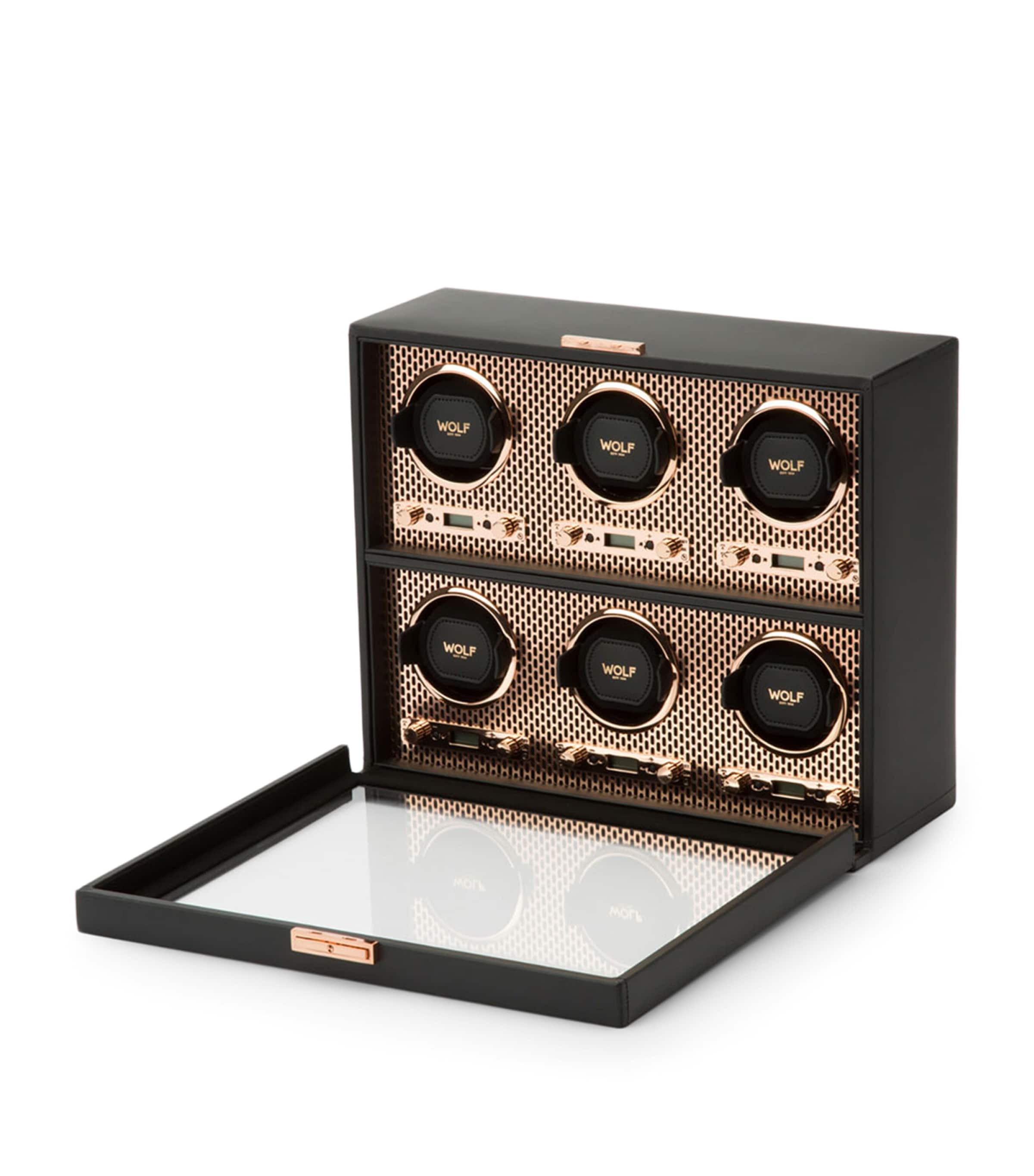 WOLF Axis 6-Piece Watch Winder Copper Image 3