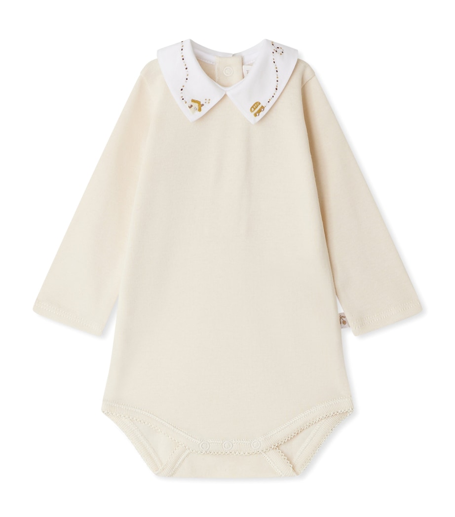 Organic Cotton Collared Bodysuit (1-24 Months) SABLE Image 1
