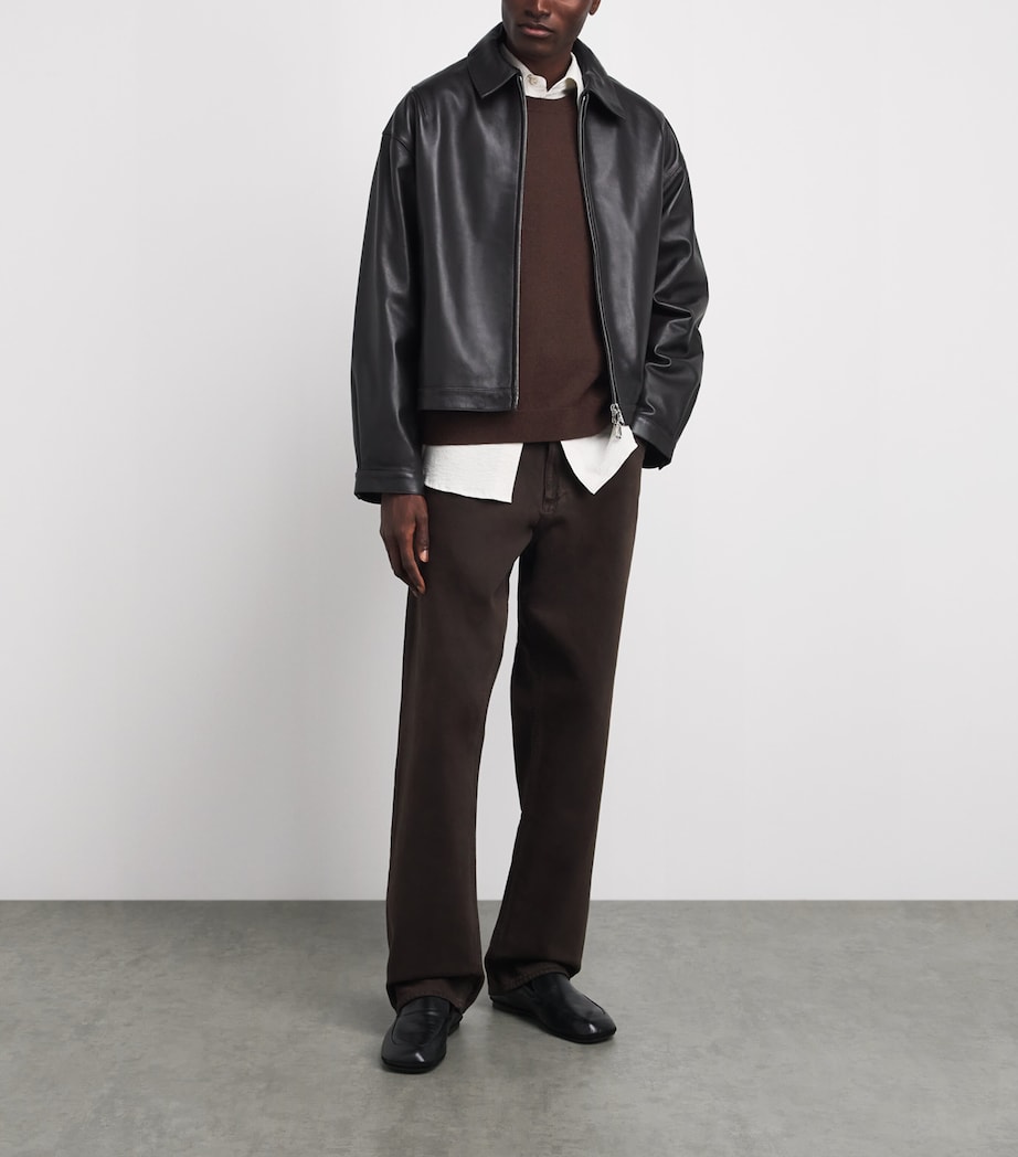 FRAME Mens Cashmere Sweater Dpbr Deep Brown Image 2