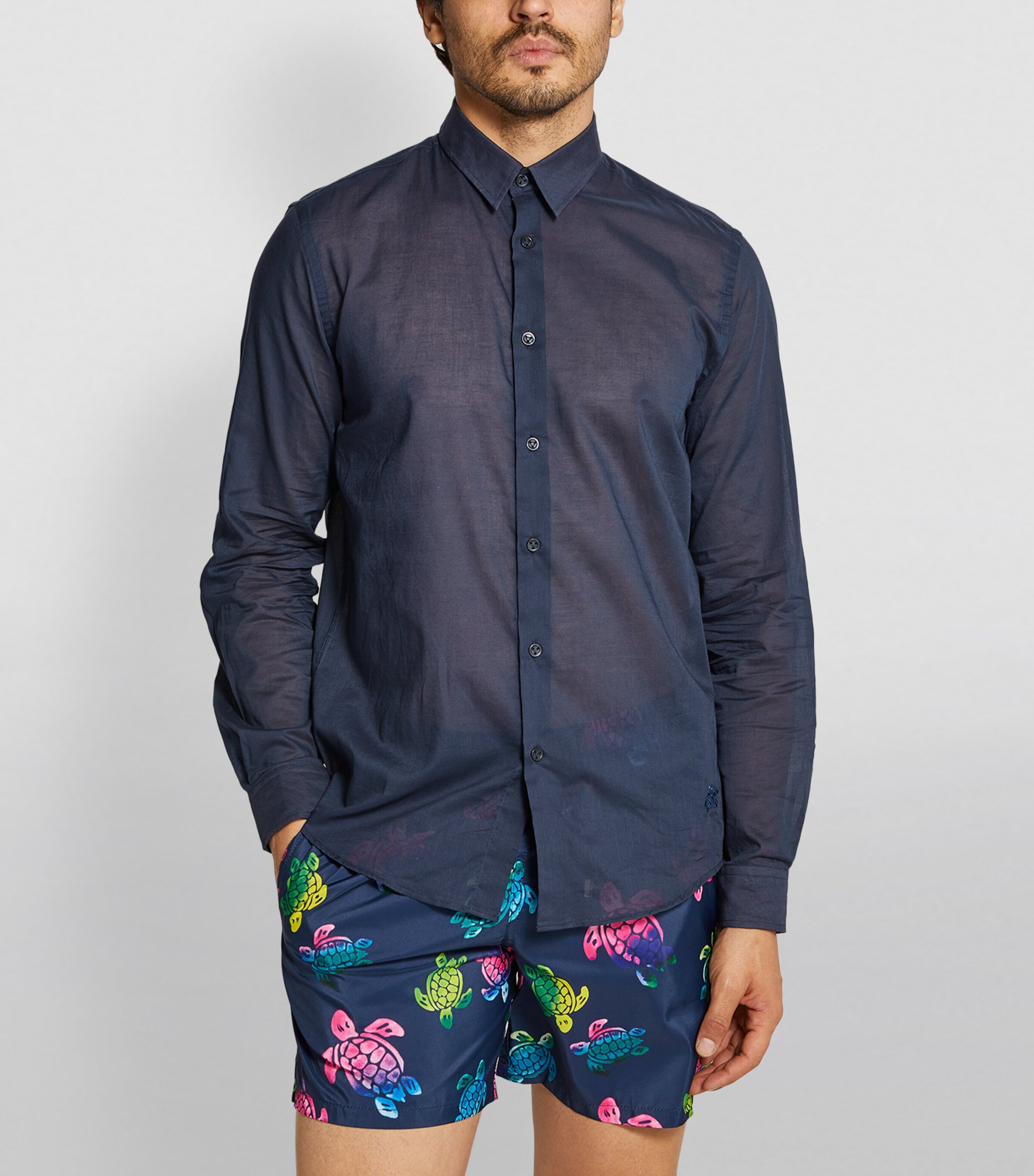 Sheer Caracal Shirt 390 BLUE MARINE Image 6