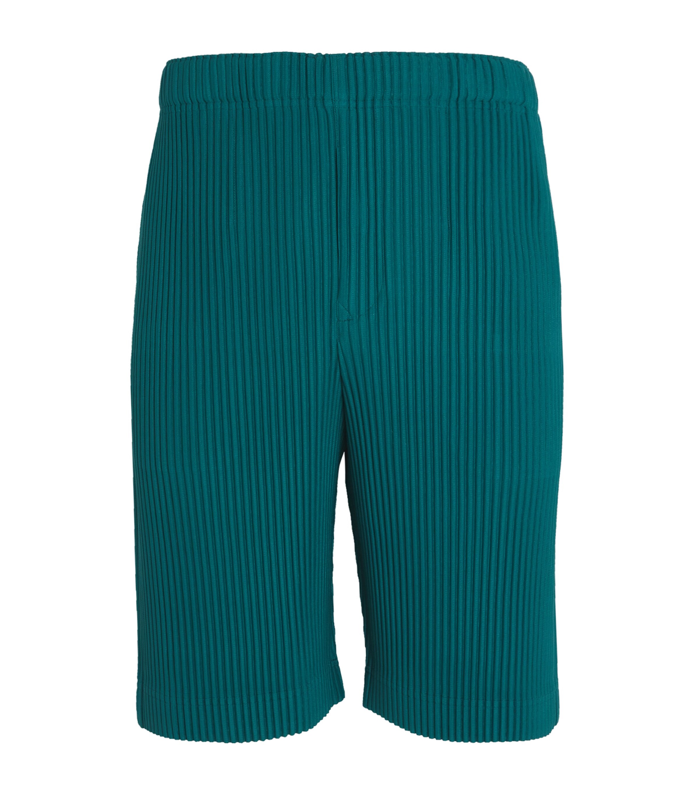 Homme Plissé Issey Miyake Green Pleated Shorts | Harrods JP
