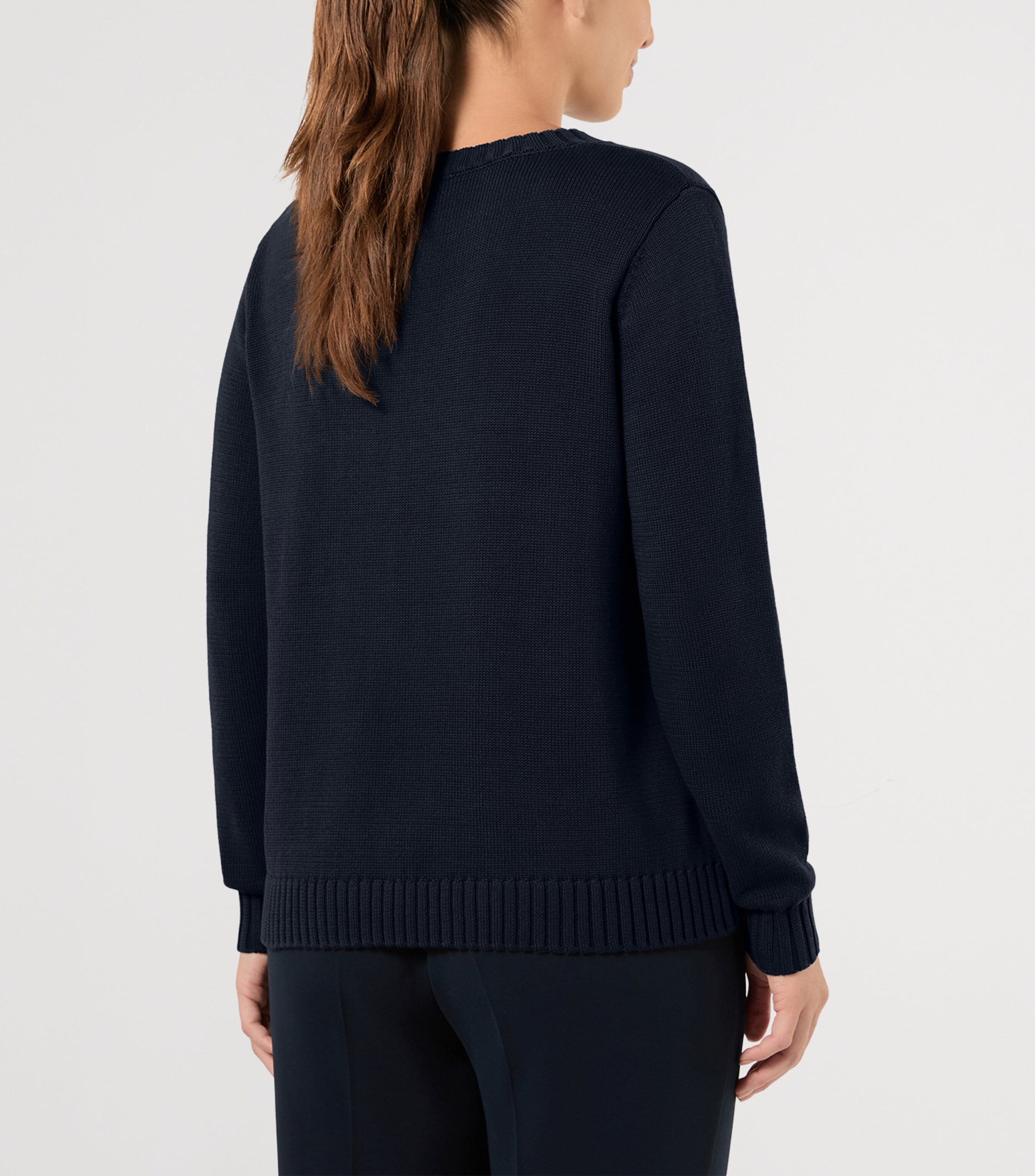 Marina Rinaldi Womens Cotton Embellished Sweater Midnightblue Image 4