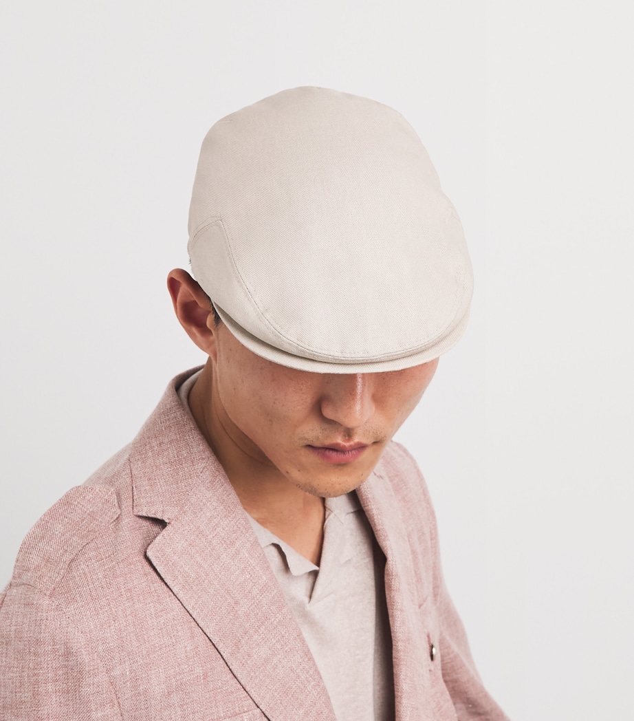 Eleventy Cotton Flat Cap Sabbia Image 2