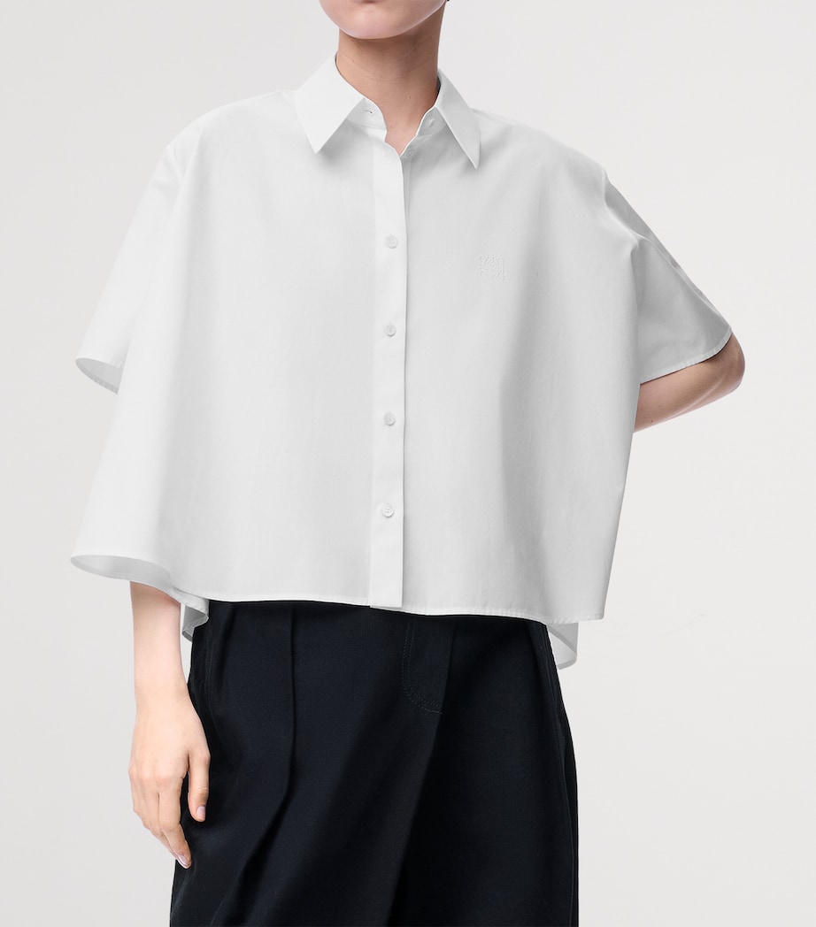 Short-Sleeve Trapeze Shirt WHITE Image 3