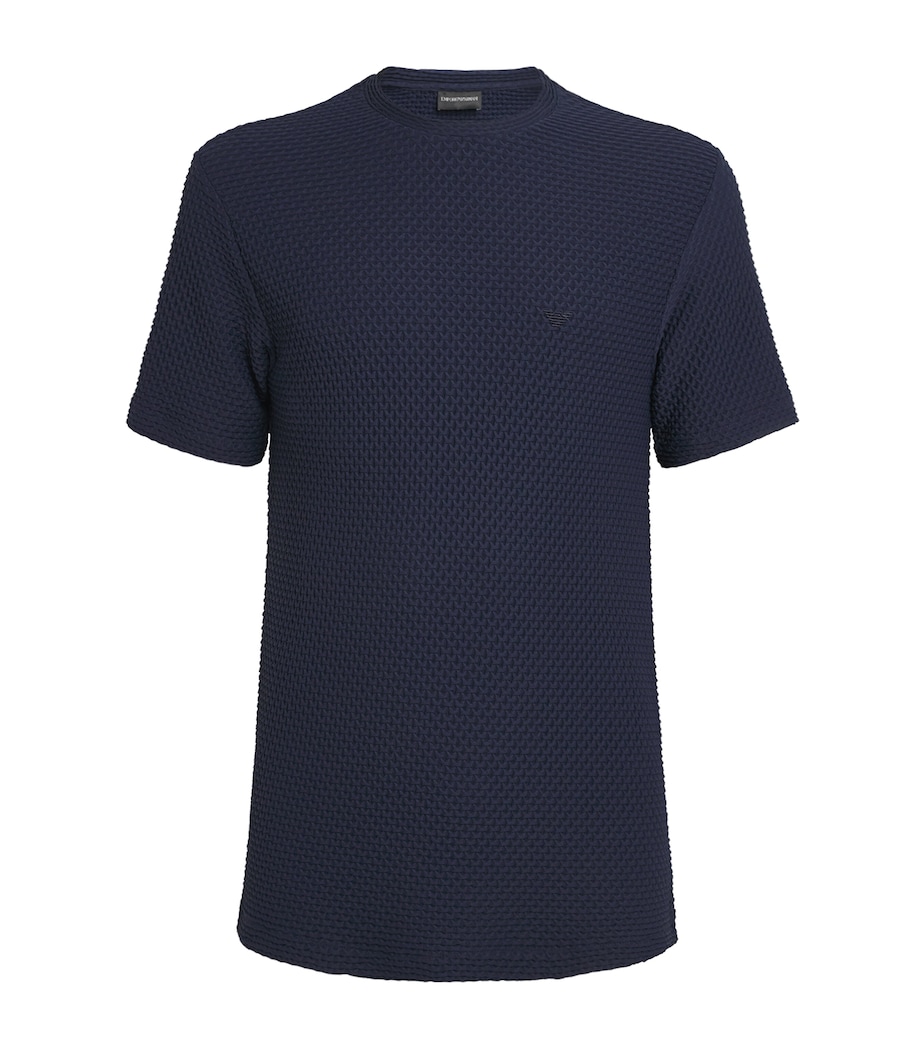 Emporio Armani Mens Textured T-Shirt Image 1