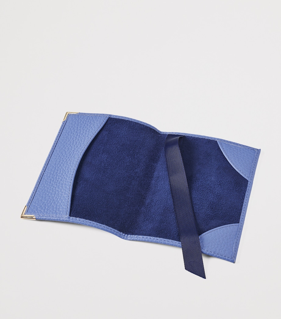 Leather Passport Cover CAPRI BLUE Image 3