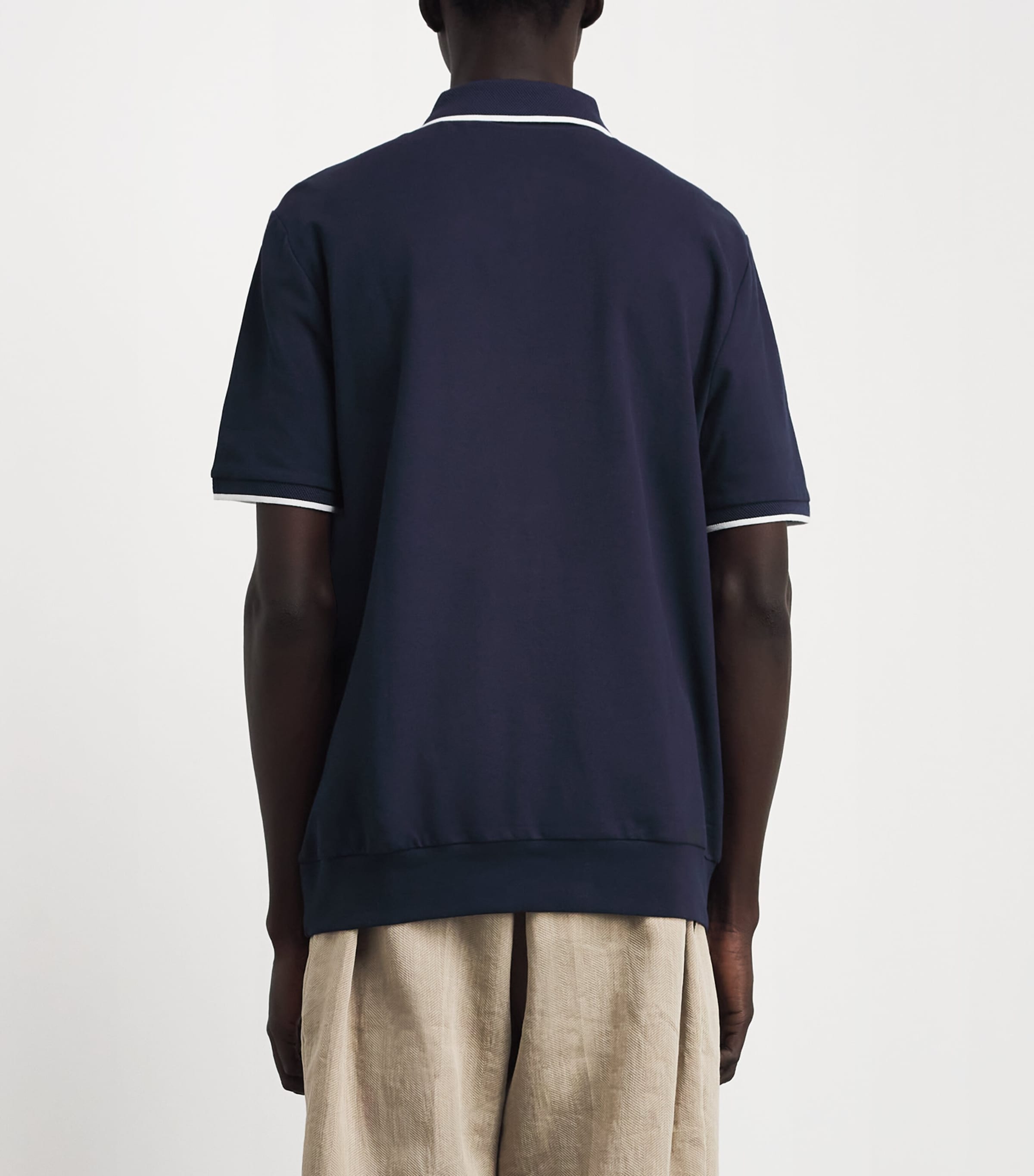 Polo Ralph Lauren Mens Stretch-Cotton Zip-Up Polo Shirt Newport Image 5