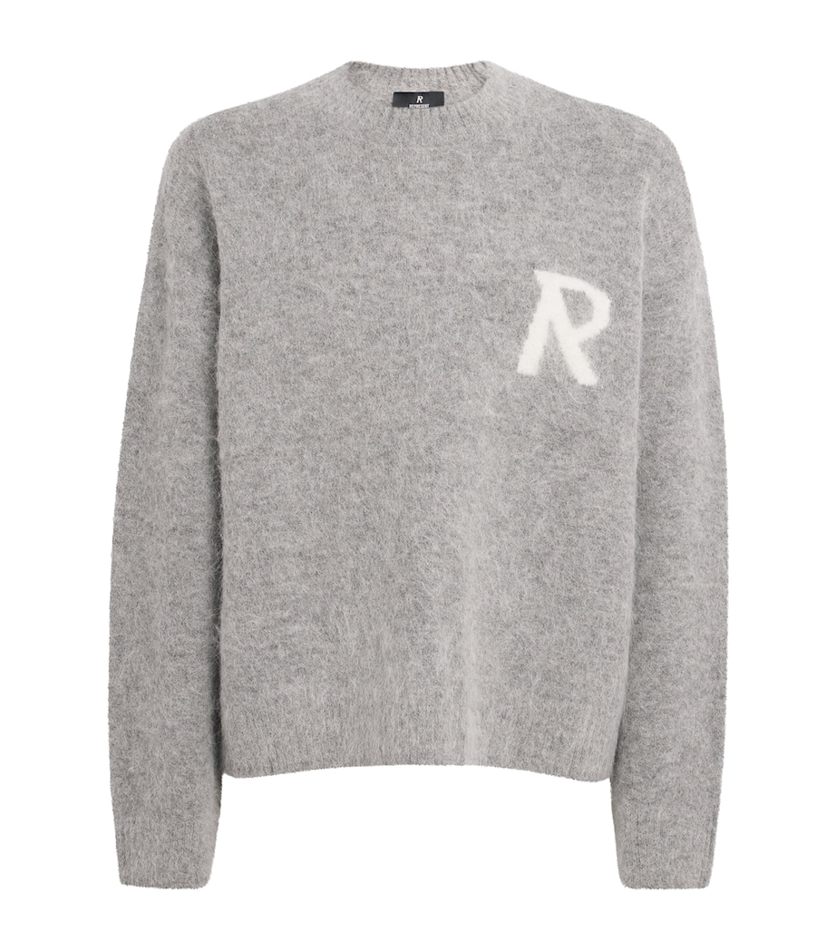 Alpaca-Blend Logo Oversized Sweater GREY Image 1
