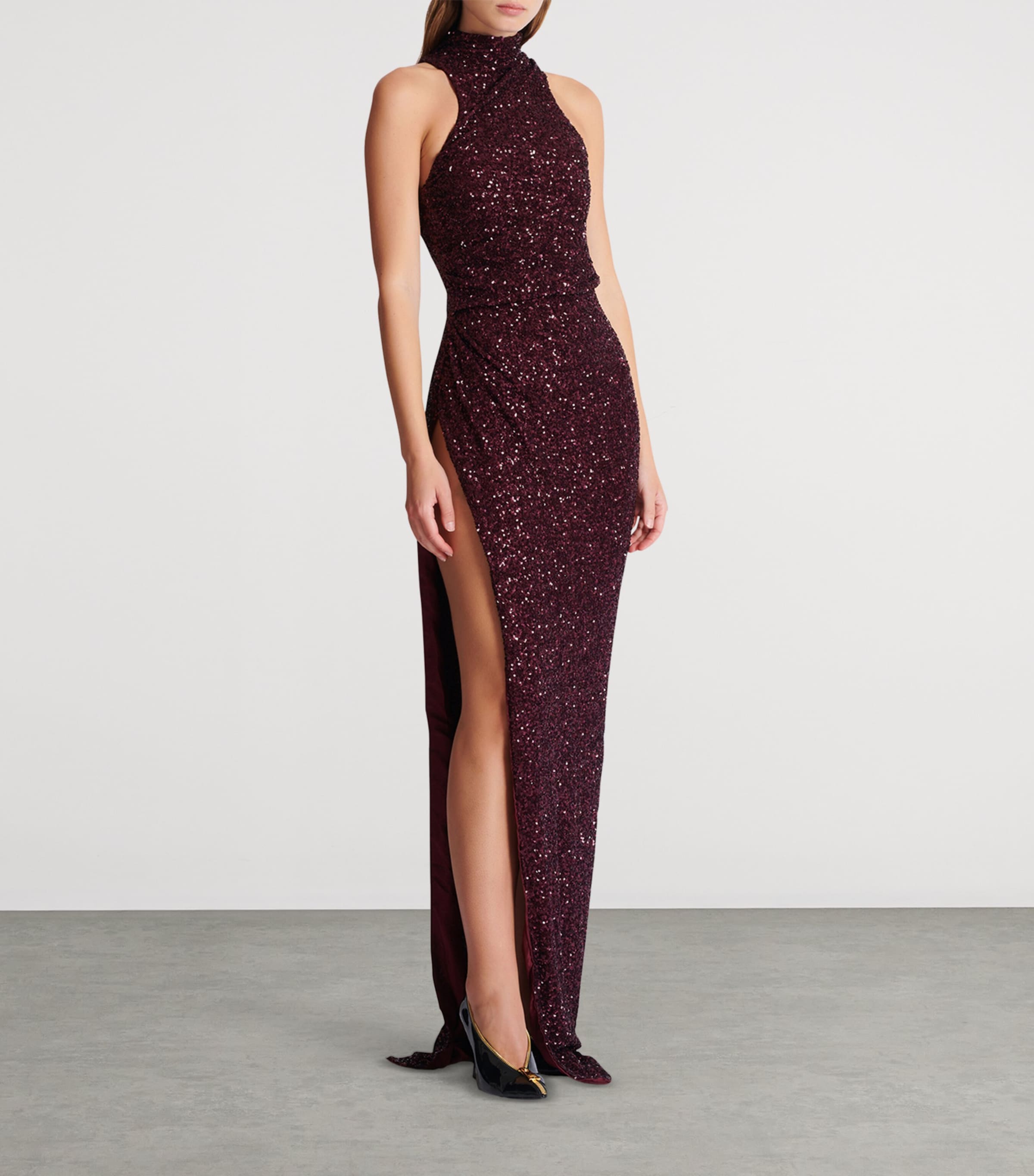 Sequin-Embellished Maxi Dress 5DR VIOLET FONC Image 2