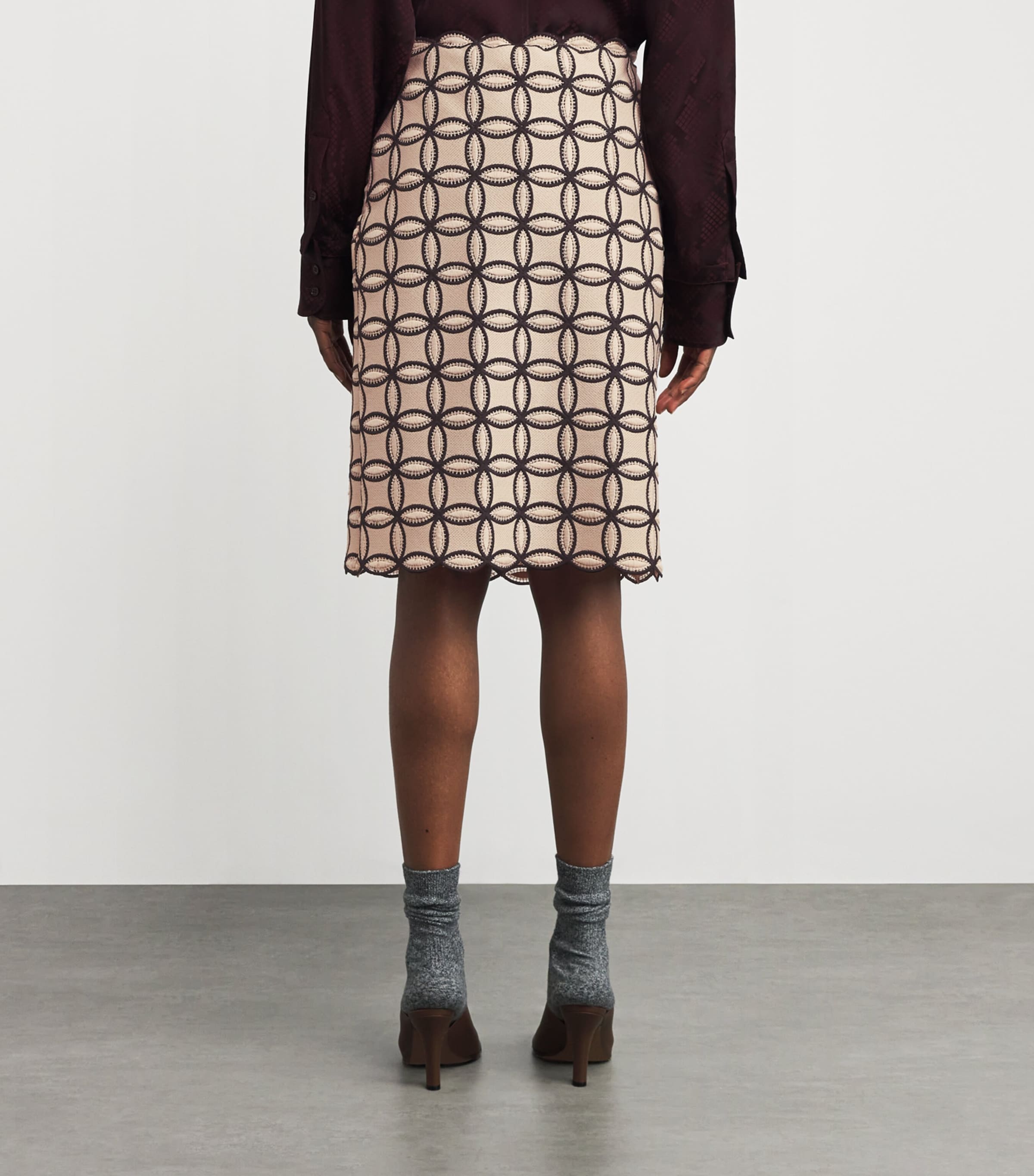 Deco Midi Skirt DBLK BLACK HONEY Image 4