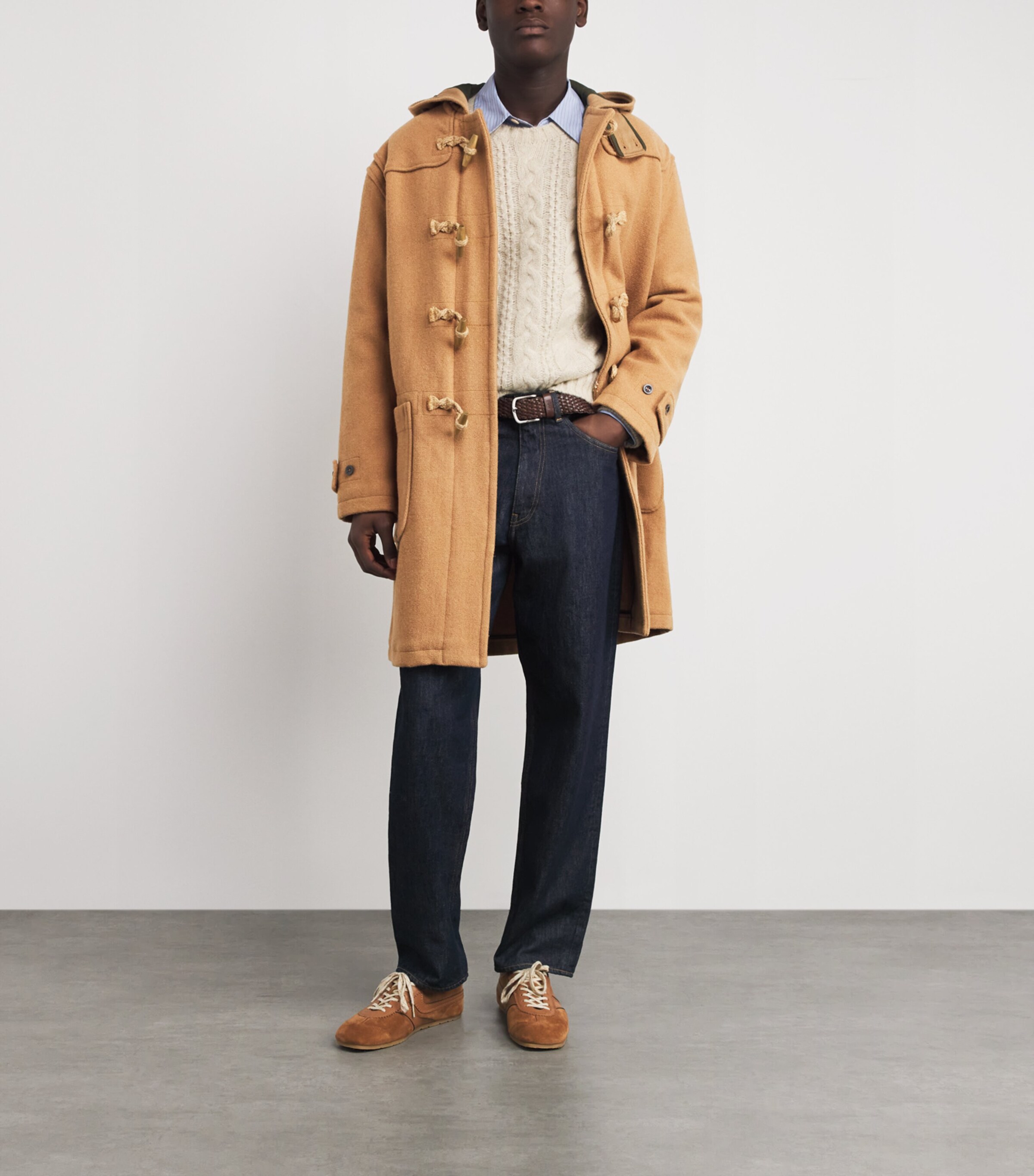 Polo Ralph Lauren Mens Wool Twill Toggle Coat Medium Beige Image 2